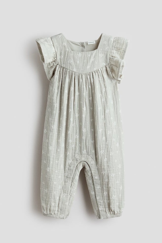 Cotton Jumpsuit - Light green/floral/Light blue/floral - 1