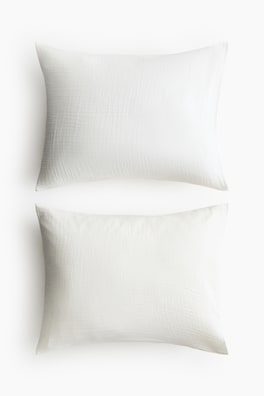 2-pack örngott i bomullsmuslin