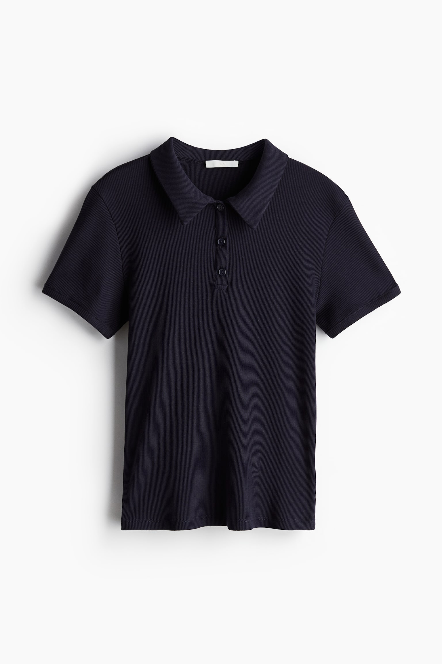 Rib Polo Shirt - Navy blue/White/Red - 2