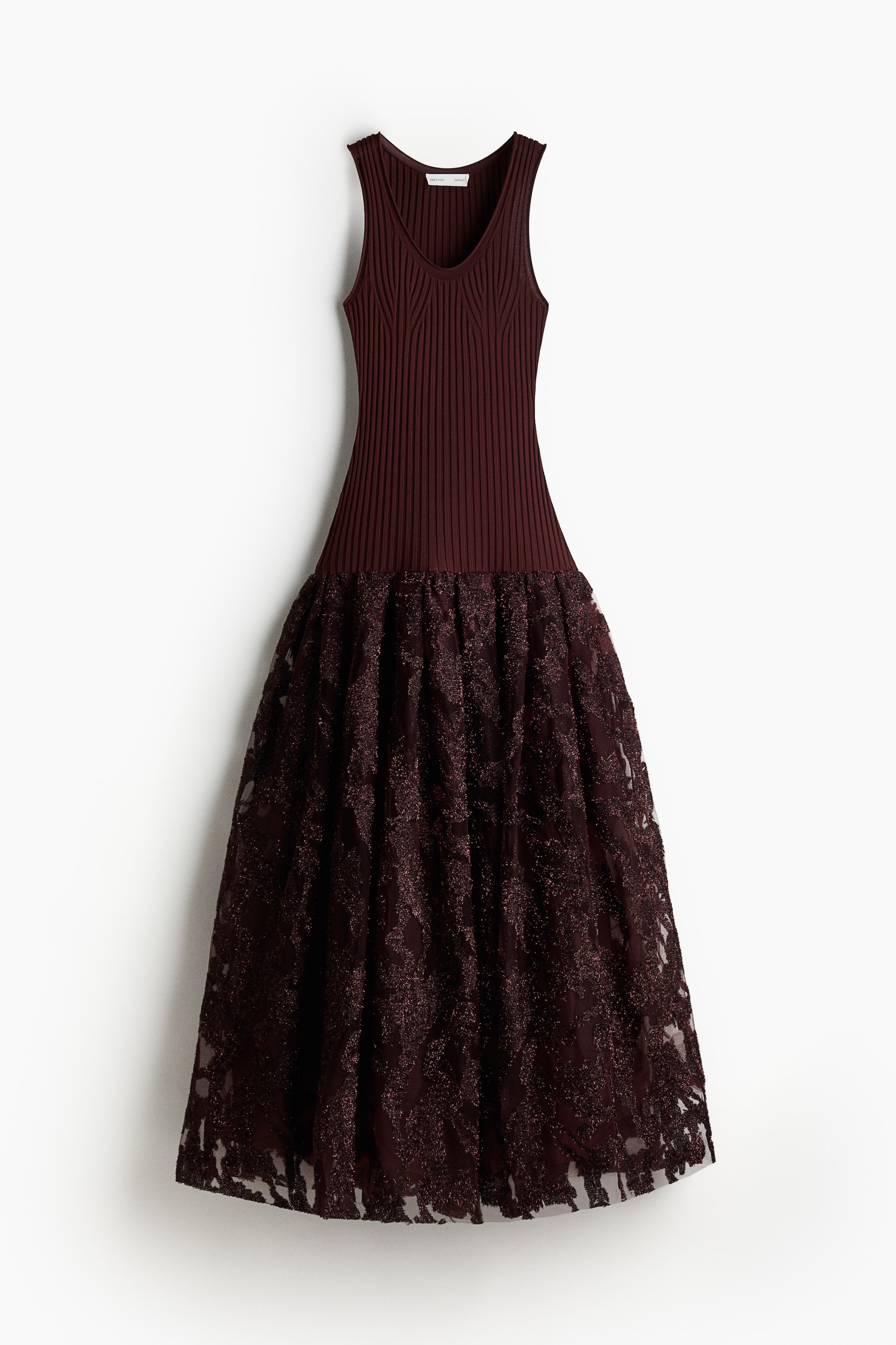 Robe avec jupe scintillante - Bordeaux - FEMME | H&M FR 6