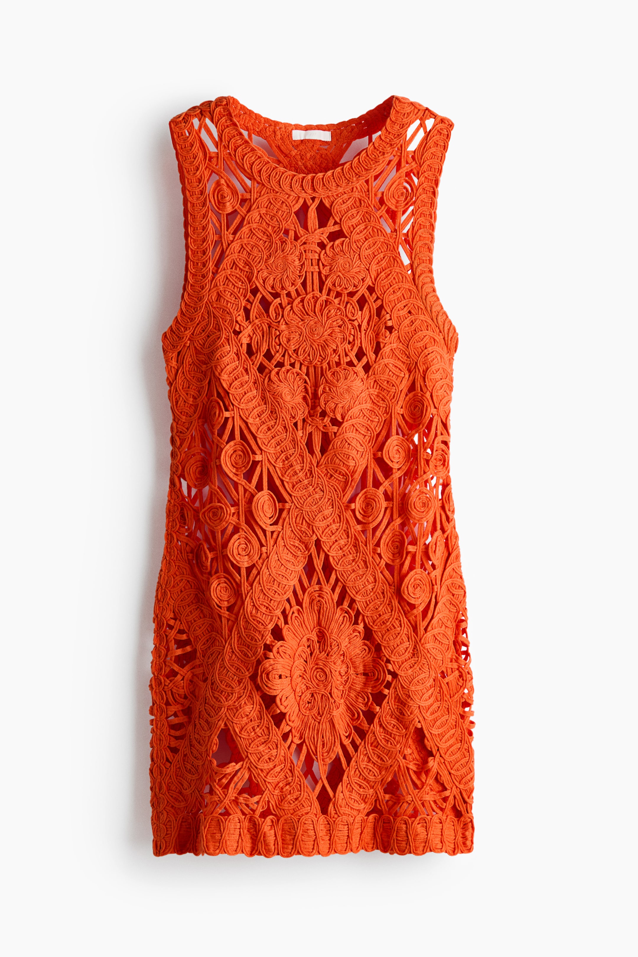 Crochet-Look Mini Dress