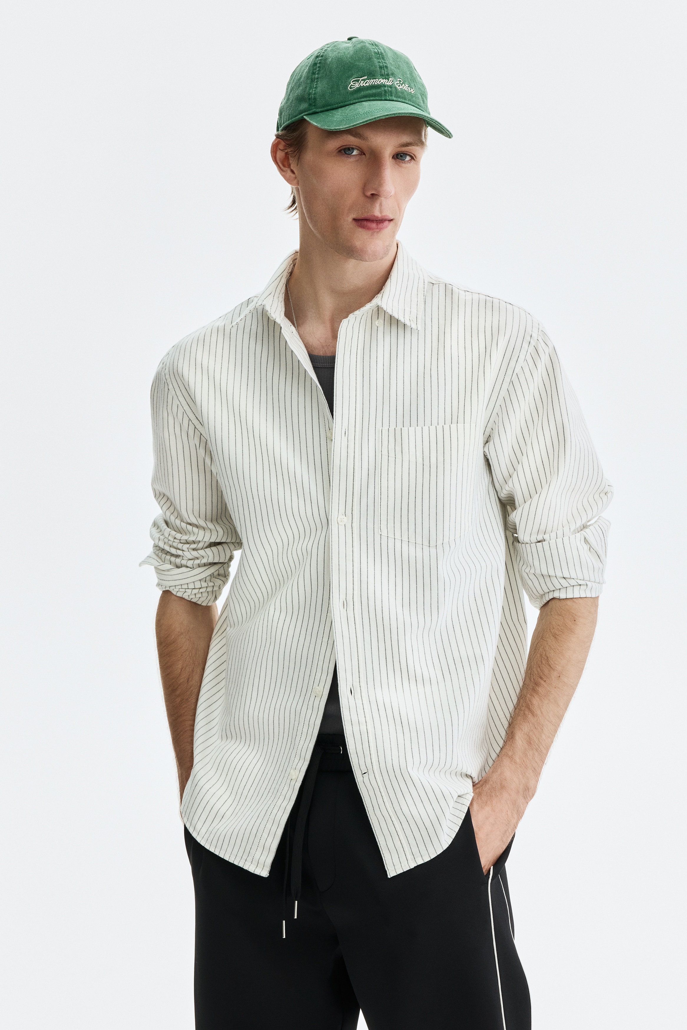 Oxfordskjorta Regular Fit - Vit/Randig/Ljusblå/Randig/Grön/Randig/Vit/Rosa/Randig/Ljusgul/Black/Mörkgrön/Ljusblå