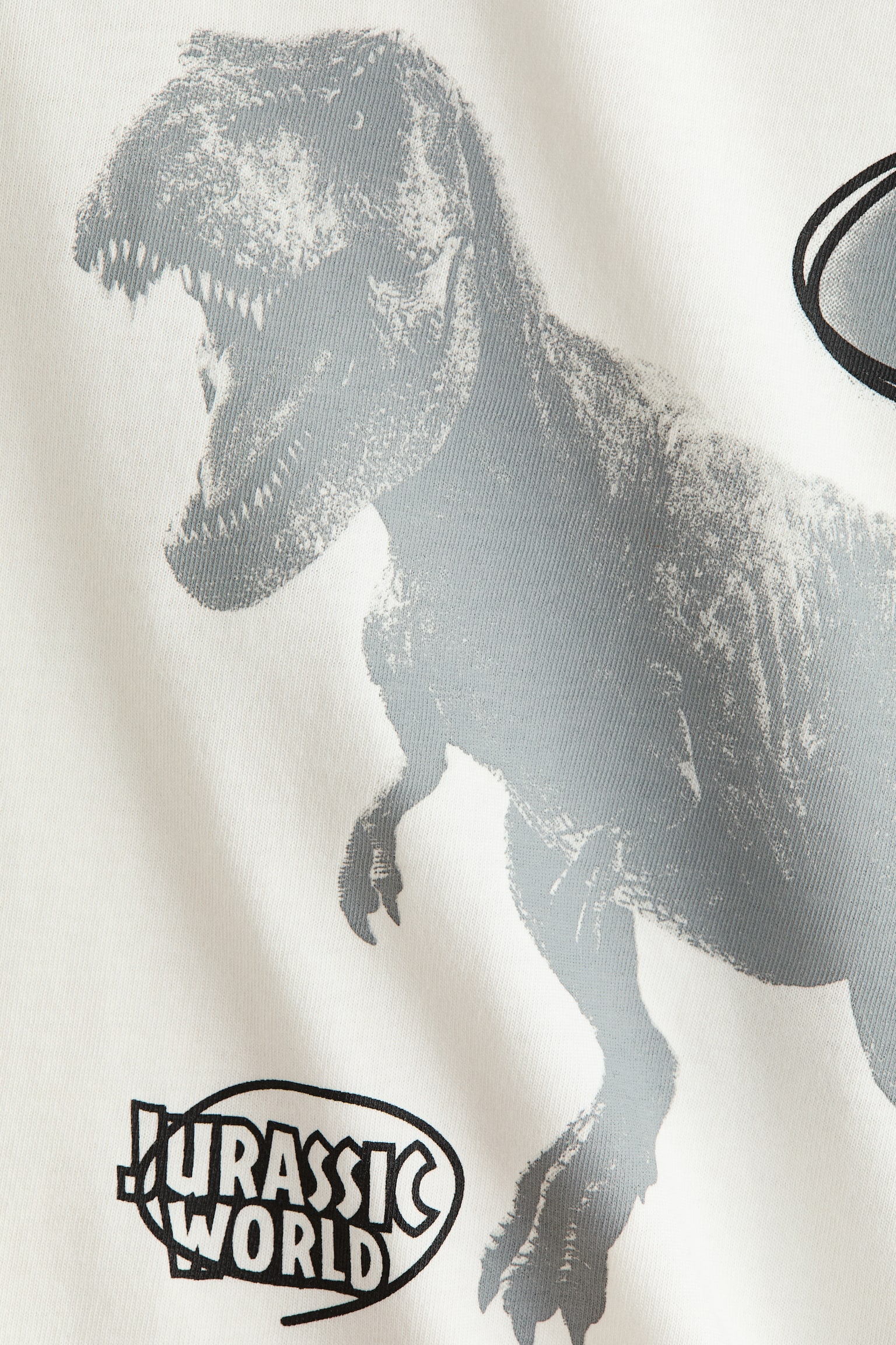 Áo thun cotton in hoạ tiết - Màu trắng/Jurassic World - 6
