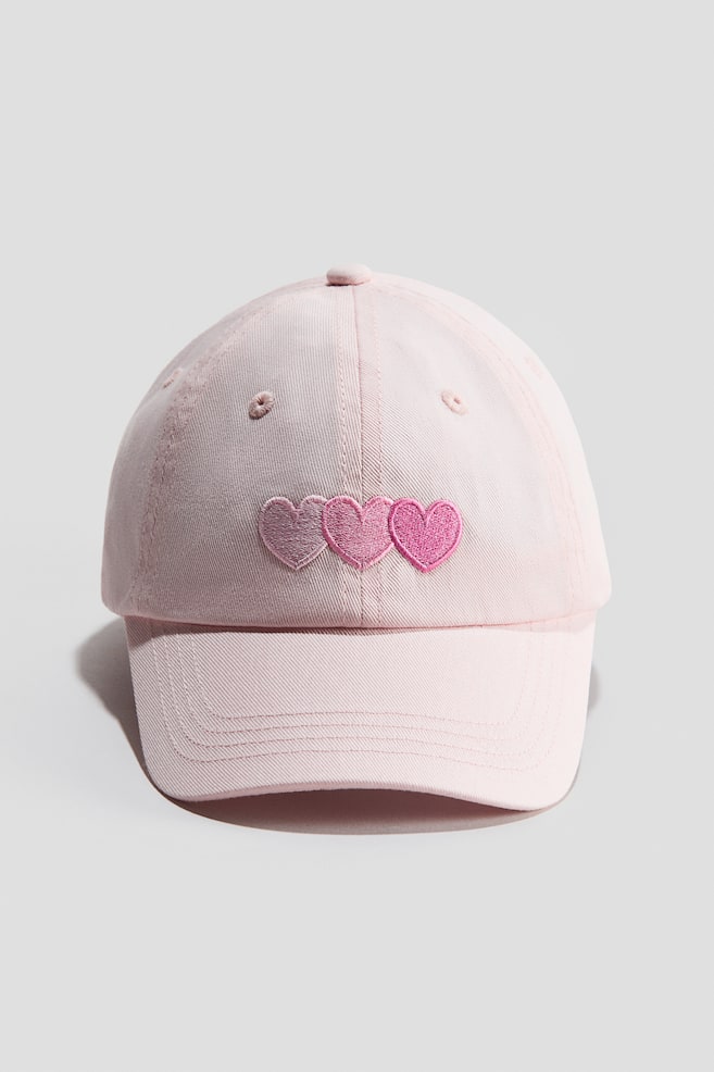 Embroidery-detail cap - Pink/Hearts/Pink/Rainbow/Light purple/Unicorn - 1