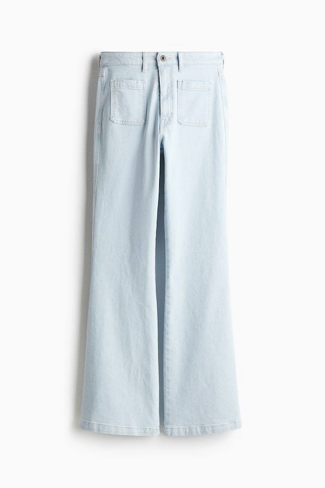 Flared Ultra High Jeans - Bleek denimblauw/Licht denimblauw - 1