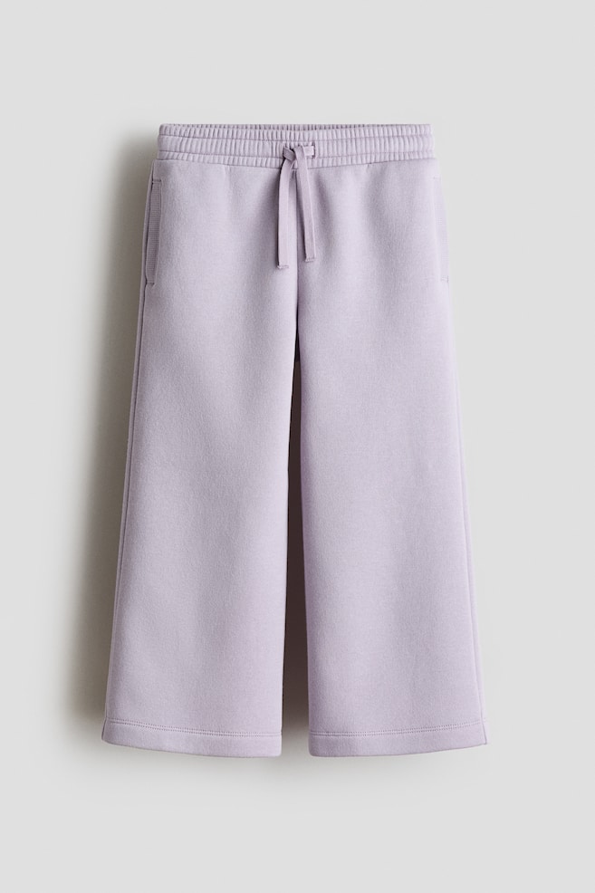 Wide Brushed-Inside Joggers - Light purple/Light pink/Light beige/leopard print/Light pink/Pink/Dark gray/hearts/Dark red/Light beige melange - 1