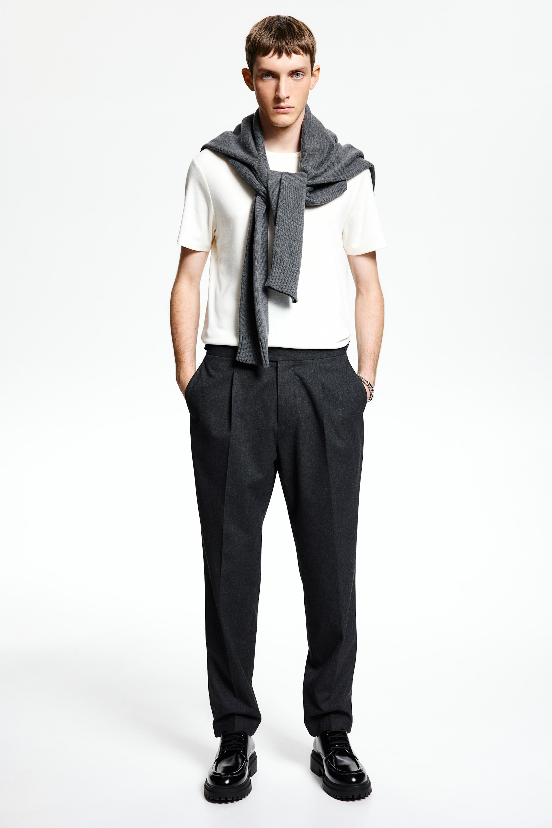 Viscose-Blend Dress Pants