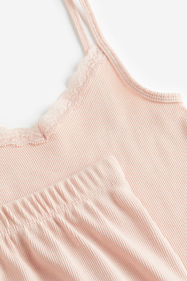 Ribbed jersey pyjamas - Powder pink - 2