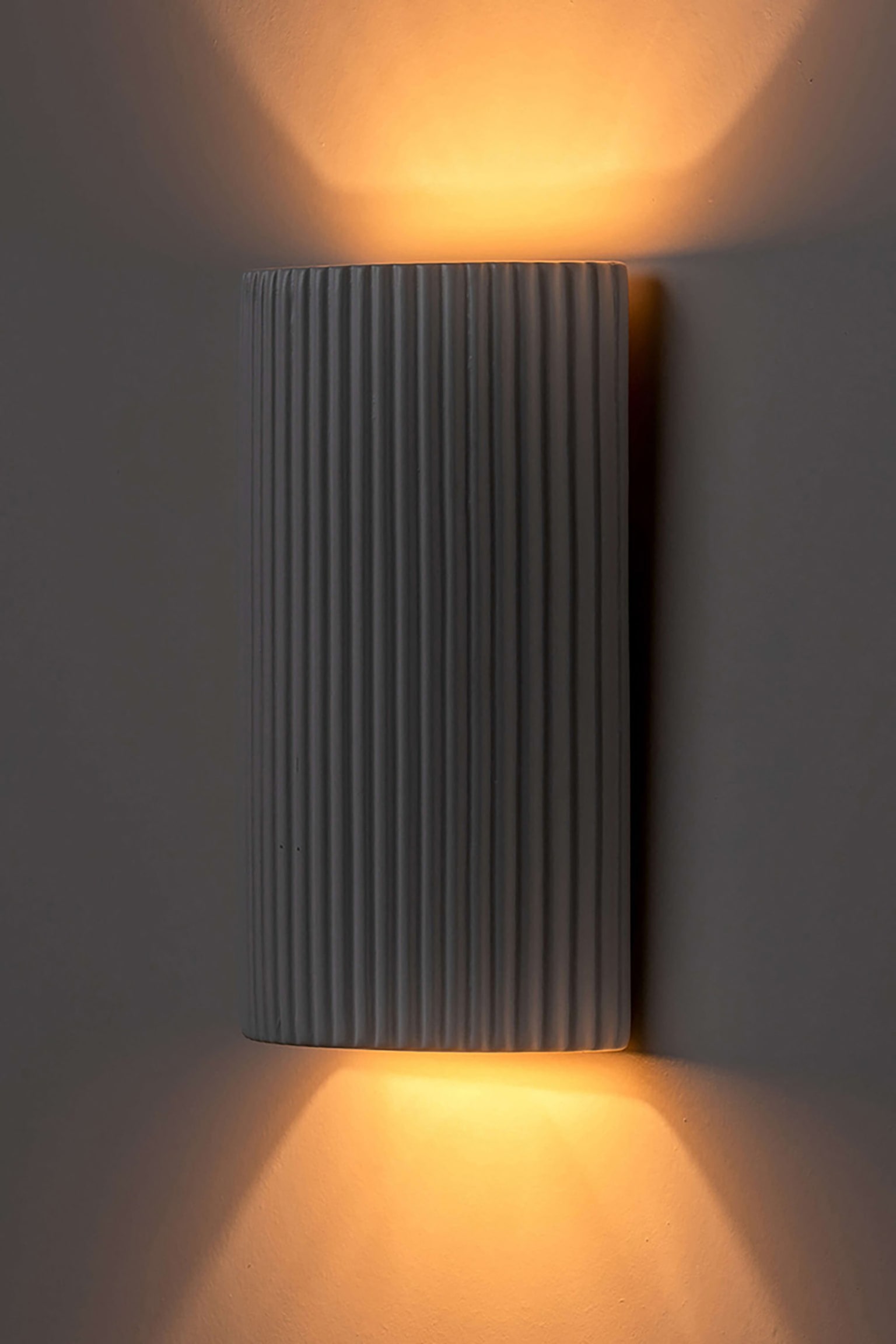 Ceramic Pillar Wall Light - White - 3