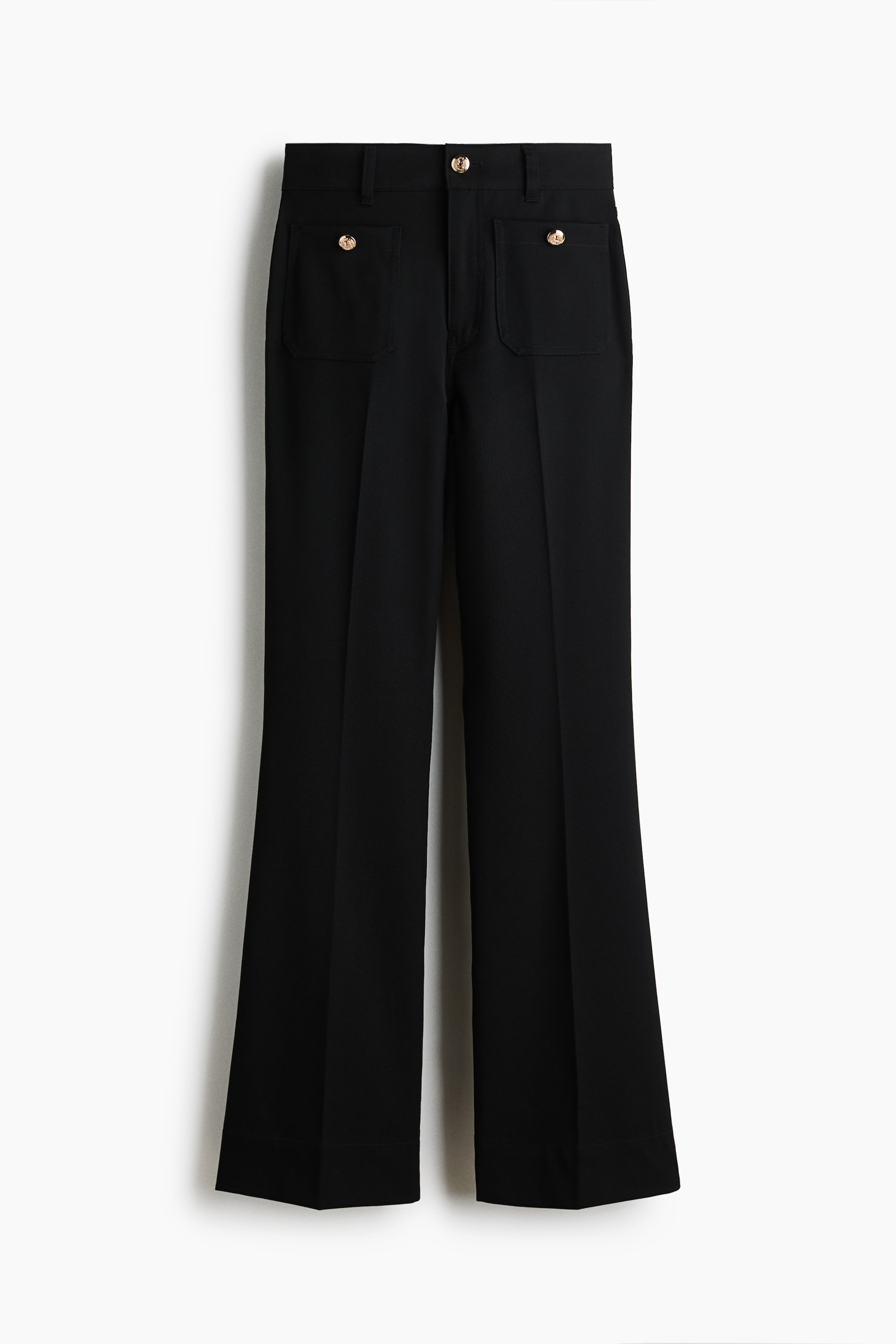 Ampliar la imagen: Pantalón acampanado en sarga - Negro - Ladies | H&M MX 5