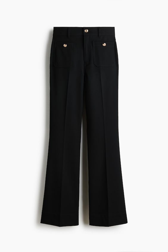 Женские брюки H&M Flared Twill Pants