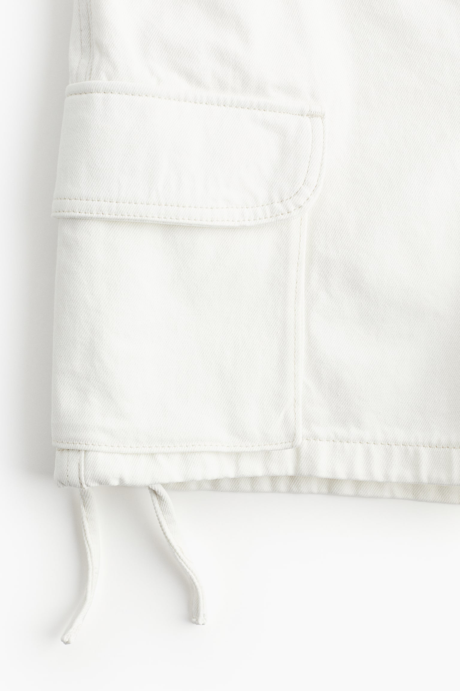 Regular Denim cargo shorts - White/Black/Dark greige - 6