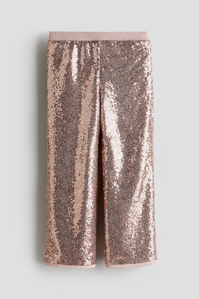 Pantalon à sequins - Rose/Noir/Argenté - 1