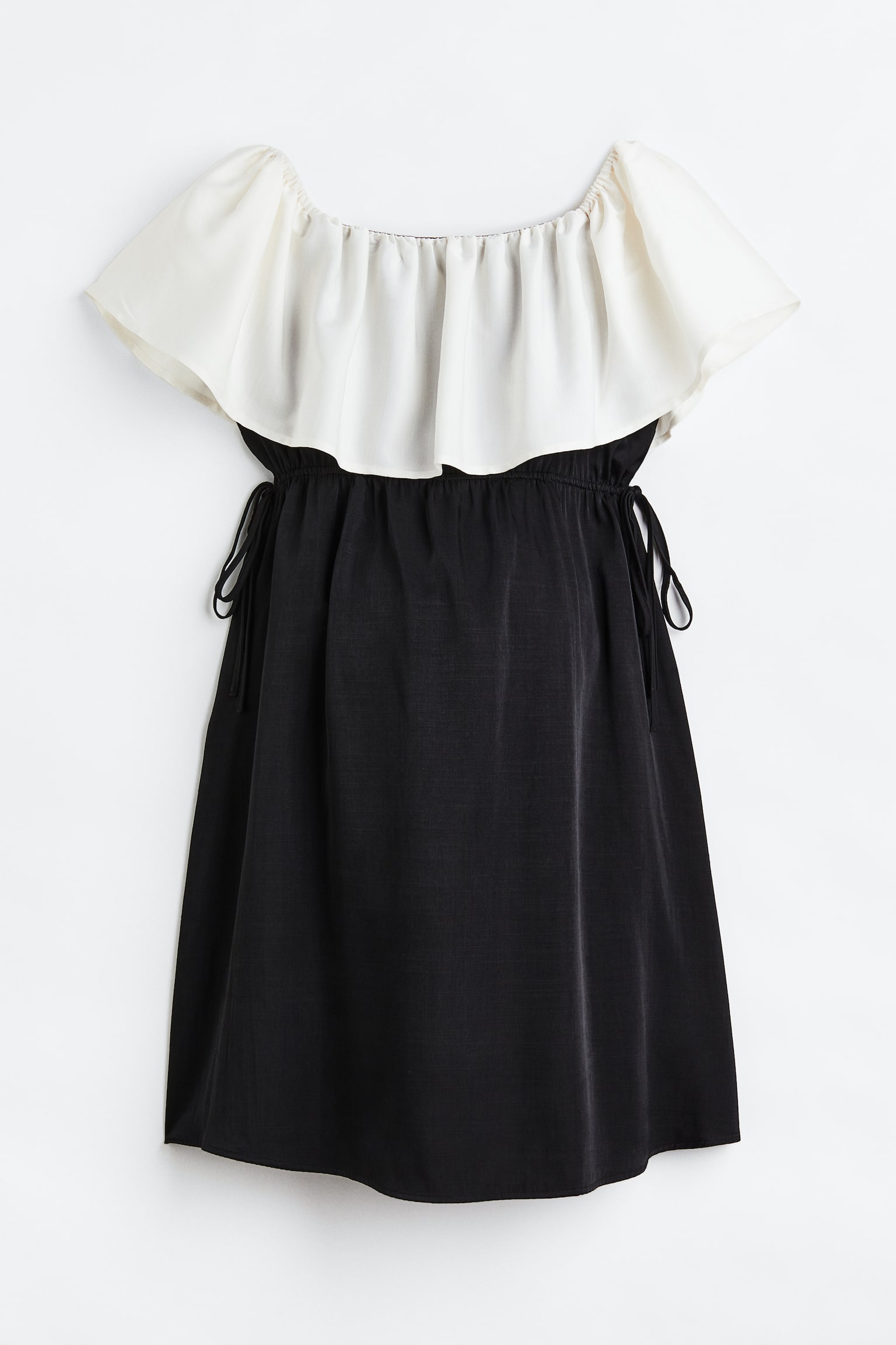 MAMA Off-the-shoulder dress - Black/White - 1