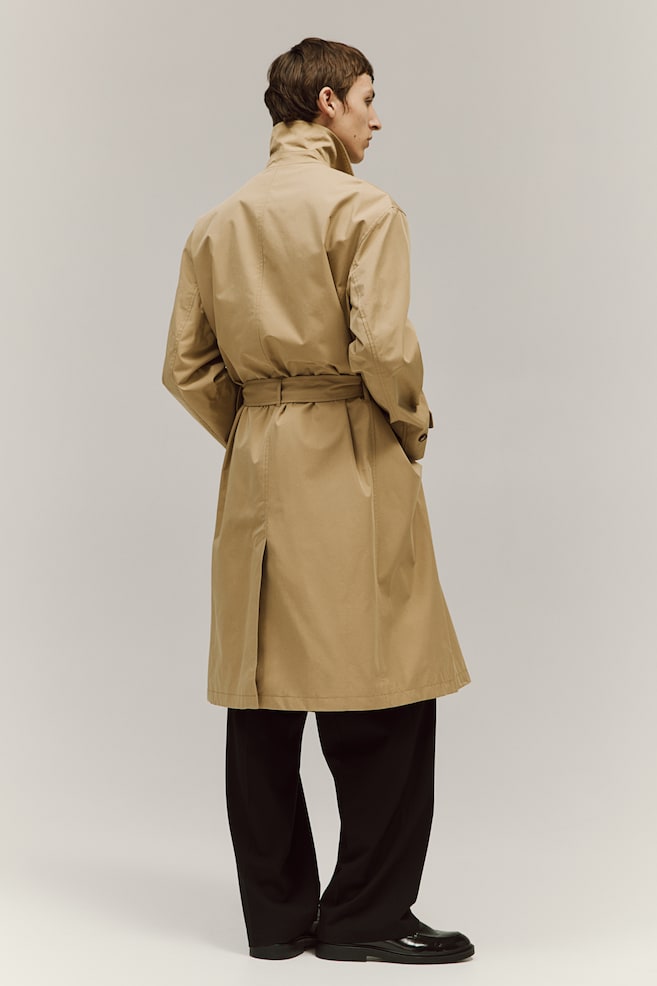 Trench-coat Oversized Fit - Beige/Noir - 4