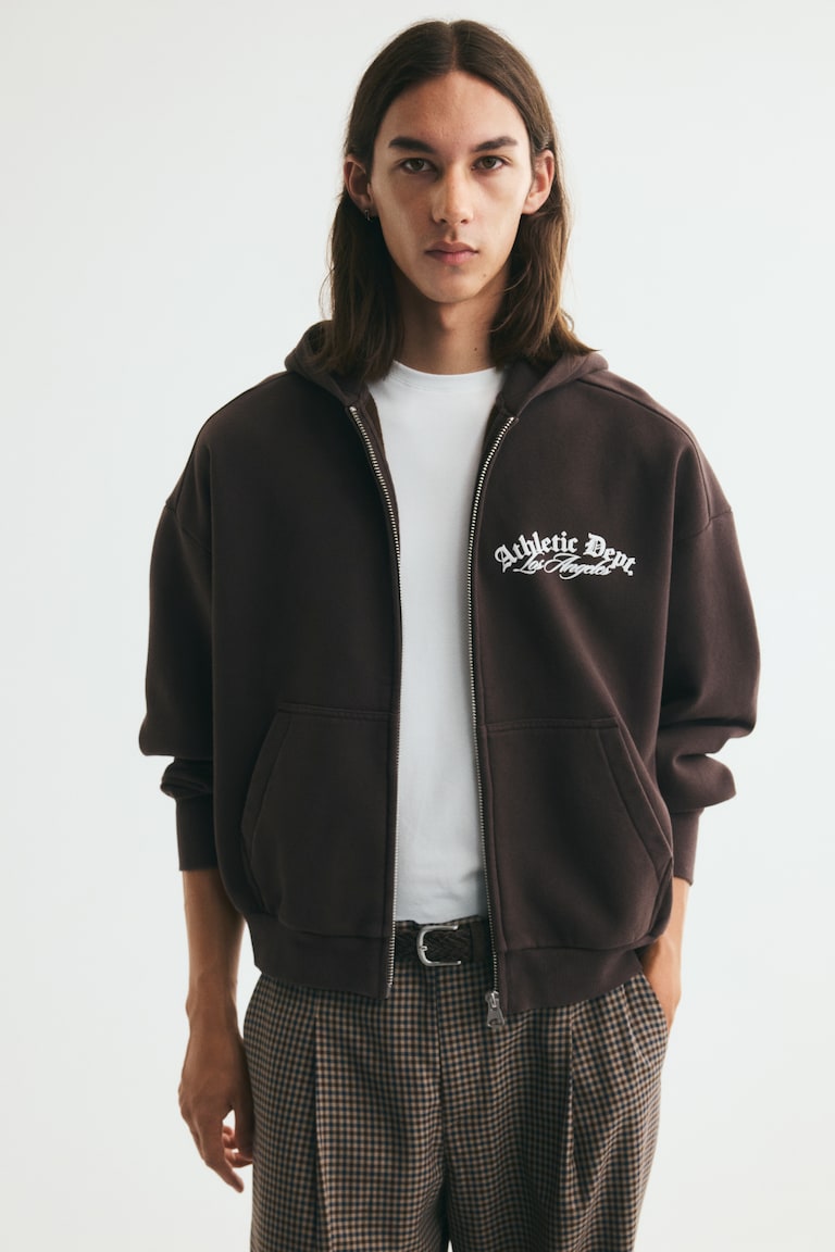 Dukserica s kapuljačom i printom Oversized Fit