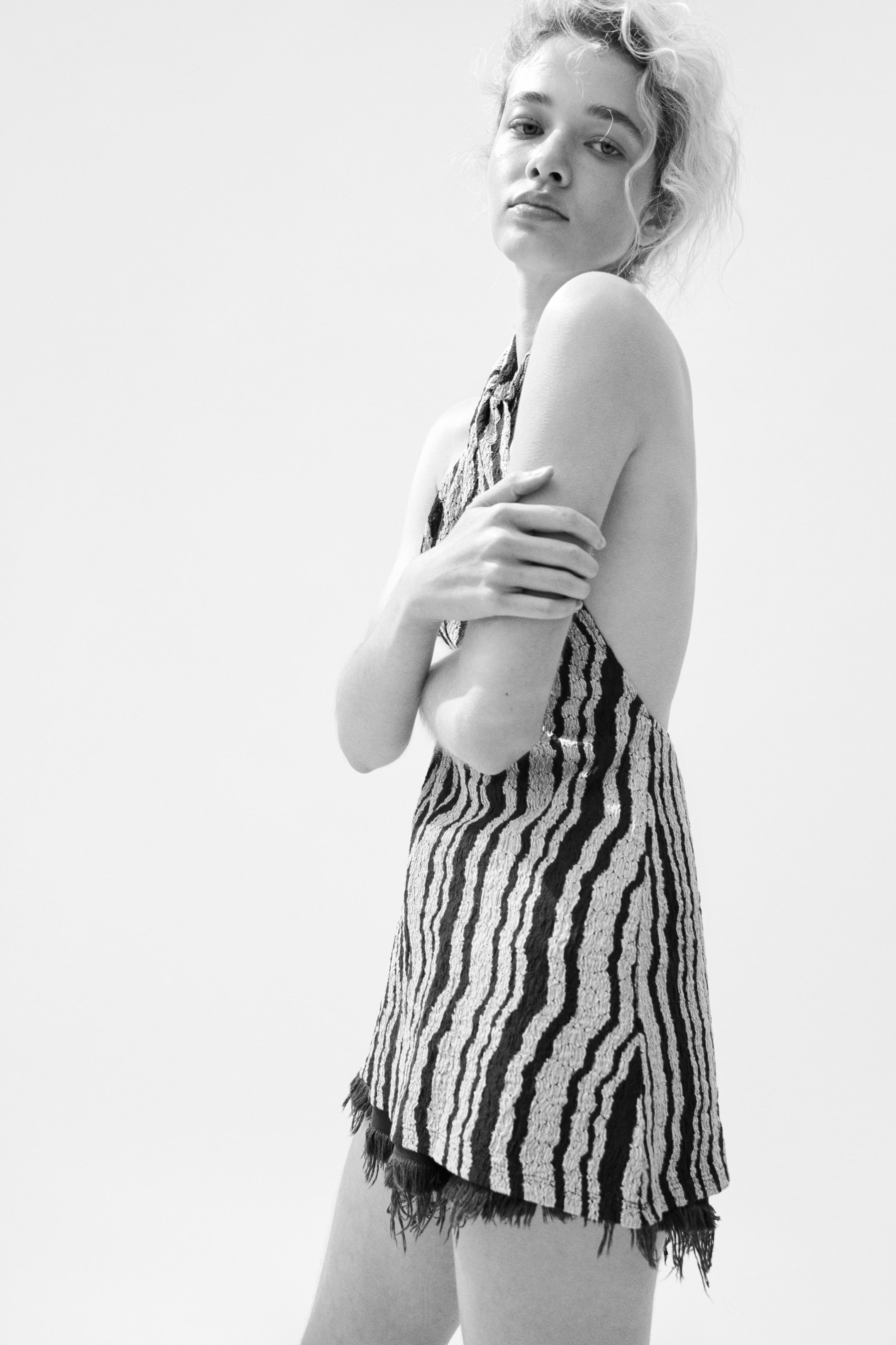 Crinkled Halterneck Top