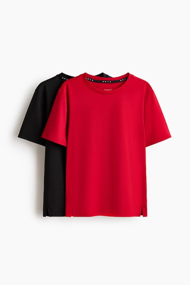 2-pack sports tops with DryMove™ - Red/Black/Mint/Burgundy/Dark blue/Blue/Navy blue/Black/Blue - 1