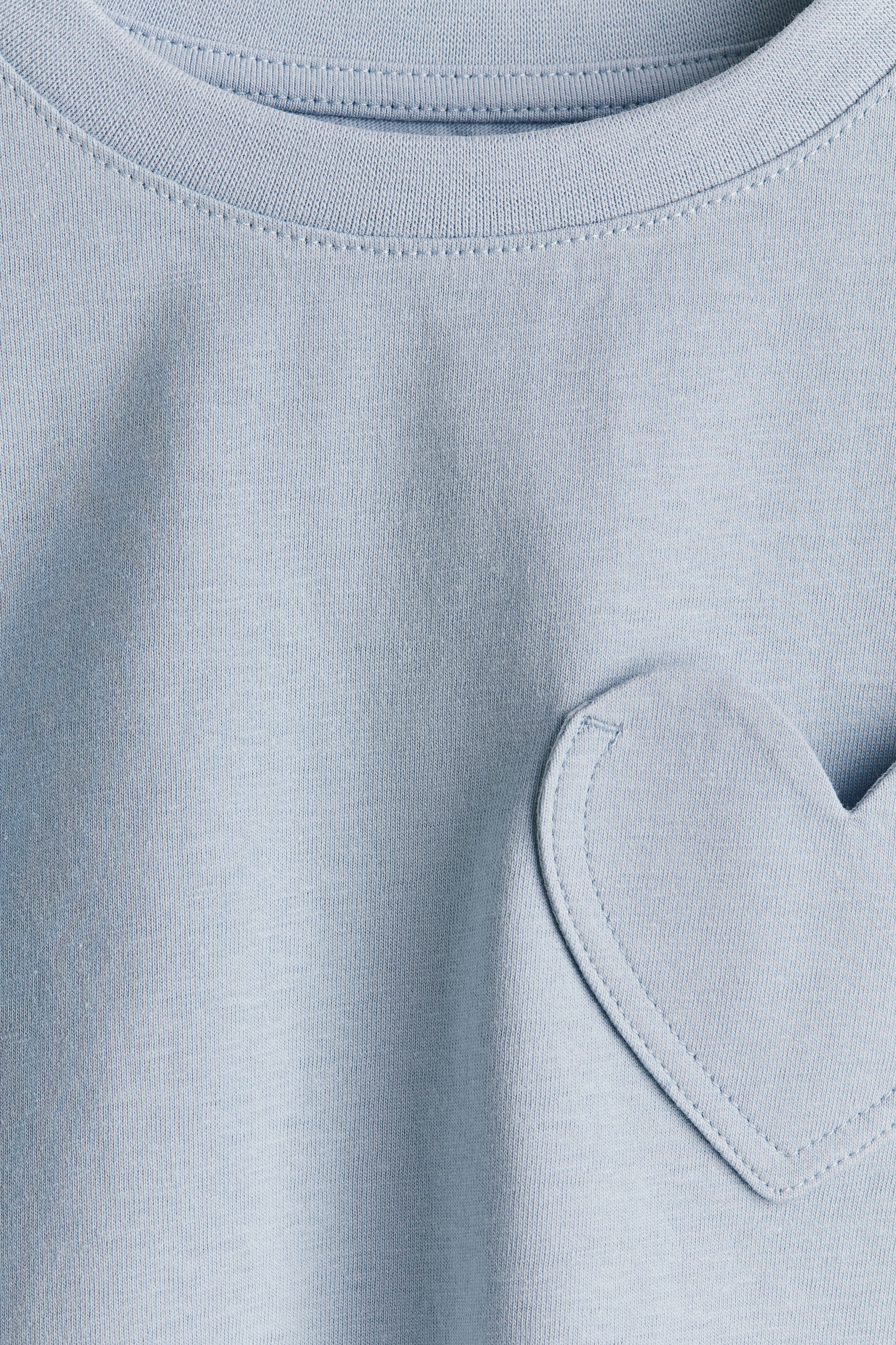 Light blue/heart Oversized Cotton T-Shirt for kids | H&M US