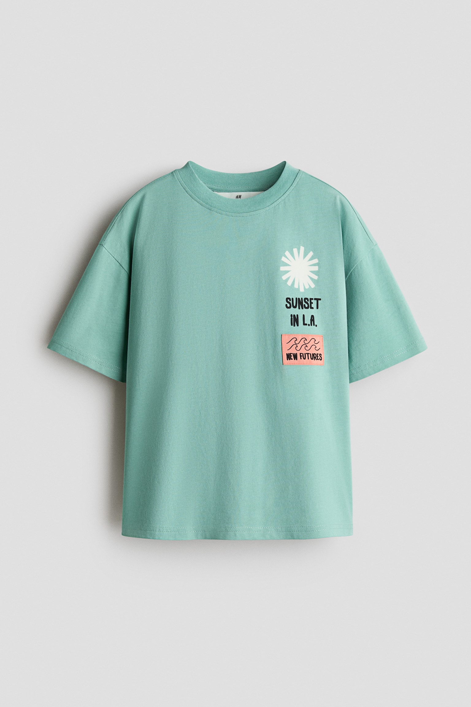 Baumwoll-T-Shirt mit Print - Grün/Sunset/Cremefarben/Breeze/Dunkelbraun/Bagger/Orange/Sóller/Hellblau/Los Angeles - 1