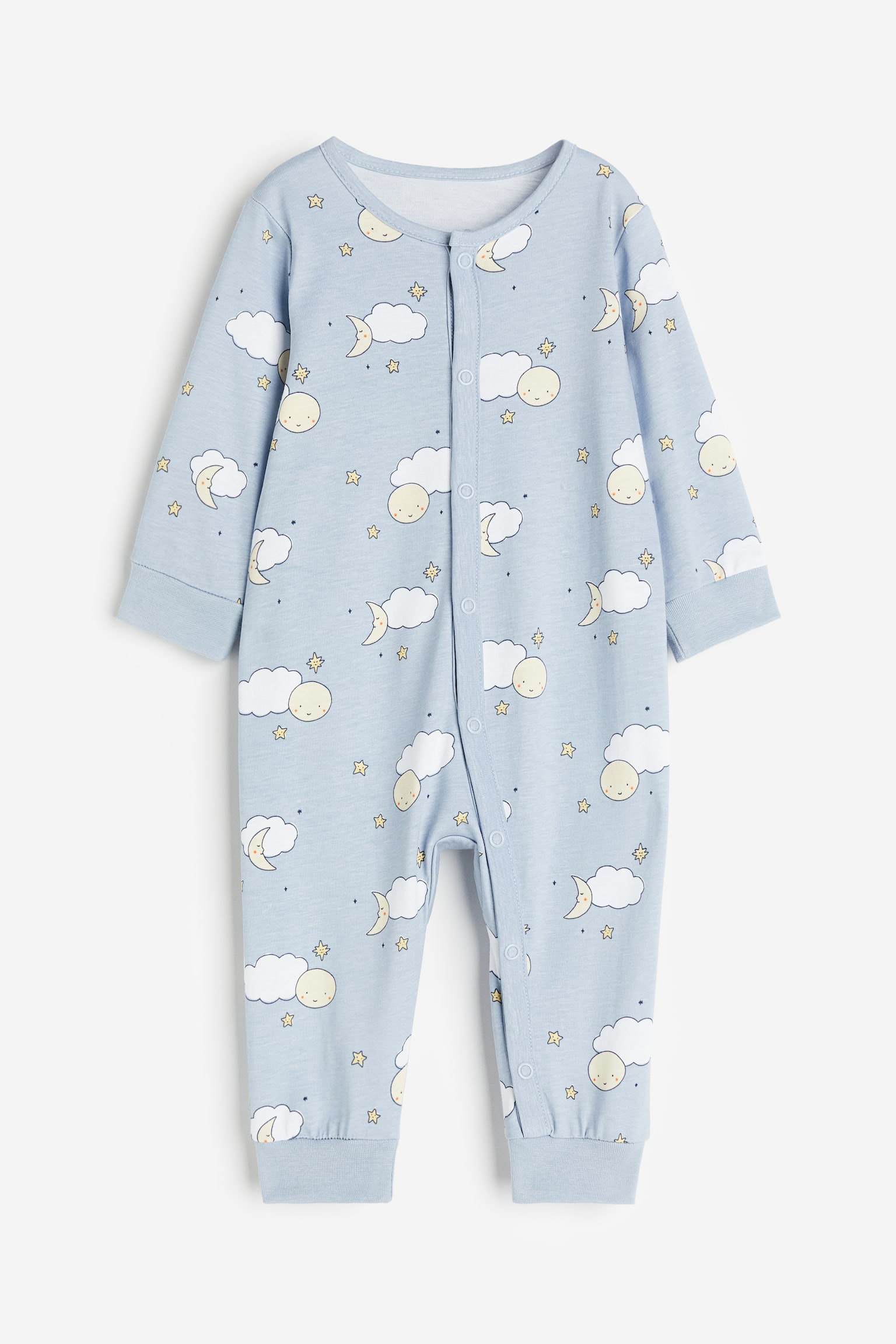 Pattern Sleepsuit - Light blue/Pattern/Light dusty green/Dinosaurs/Light beige/Pattern/White/Pattern/Light dusty pink/Horses/White/Animals/White/Hearts/White/Bunnies/White/Koalas/Orange/Pattern - 1