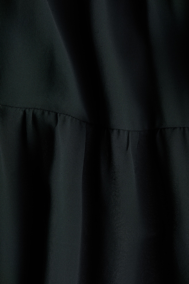 Tiered Maxi Skirt-Black - 3