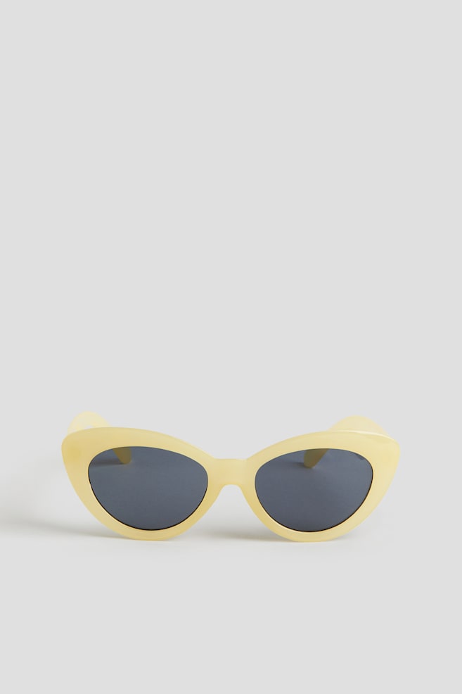Okulary przeciwsłoneczne typu „kocie oczy” - Jasnożółty - 1