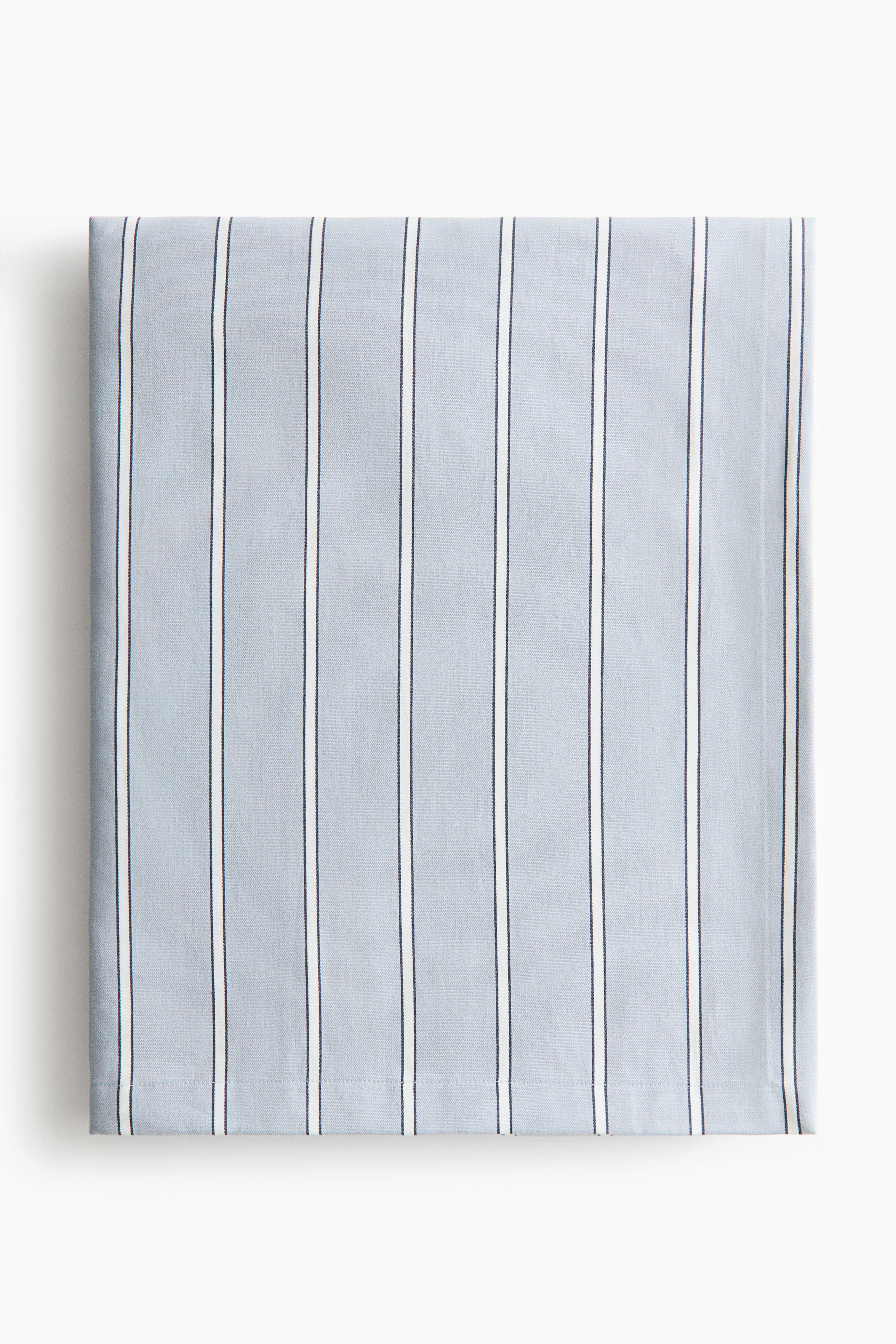 Striped cotton sateen tablecloth