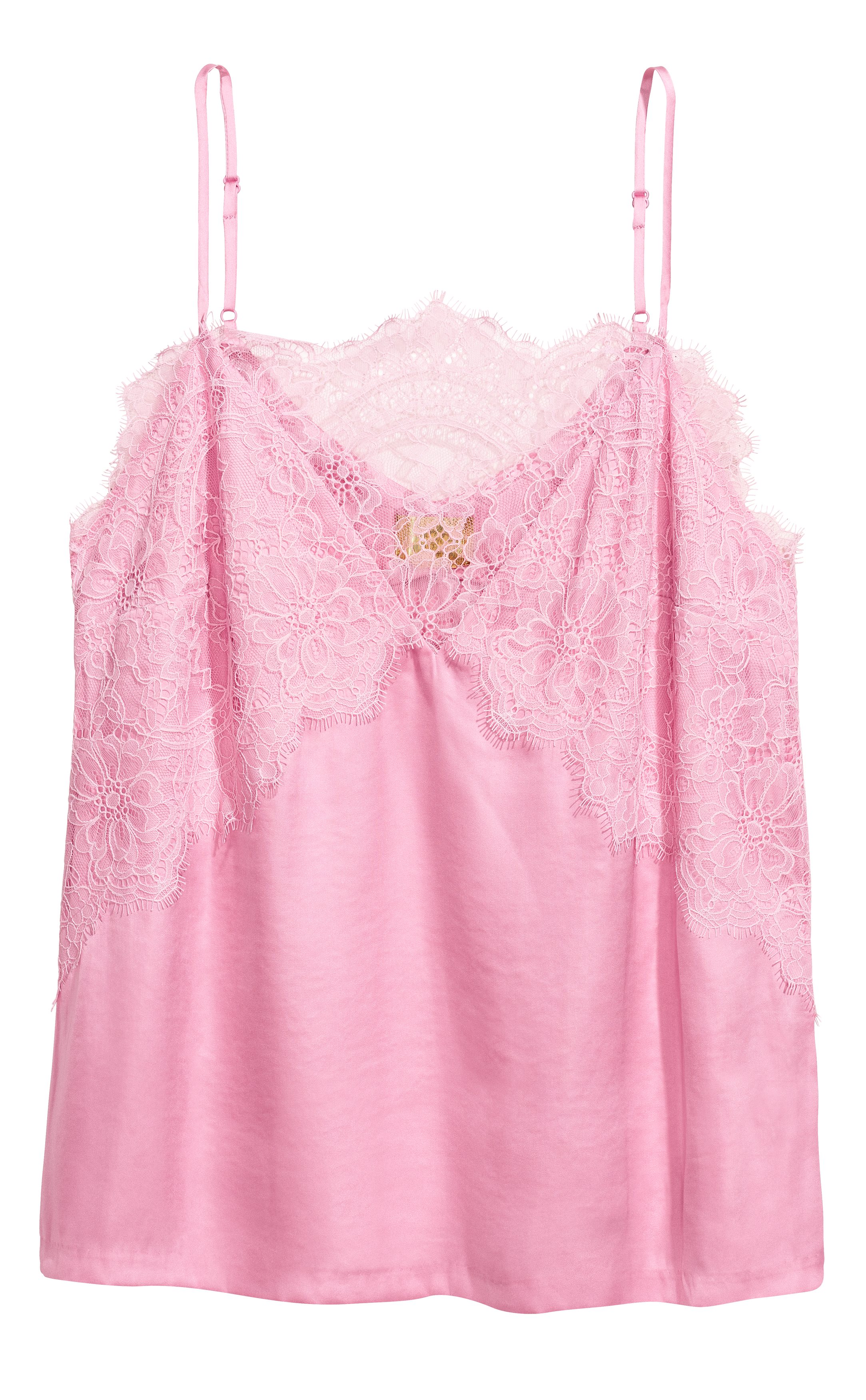 Caraco Satin H&M - Imprimé Floral Noir Sur Crème - Taille M - Neuf Avec Étiquettes
