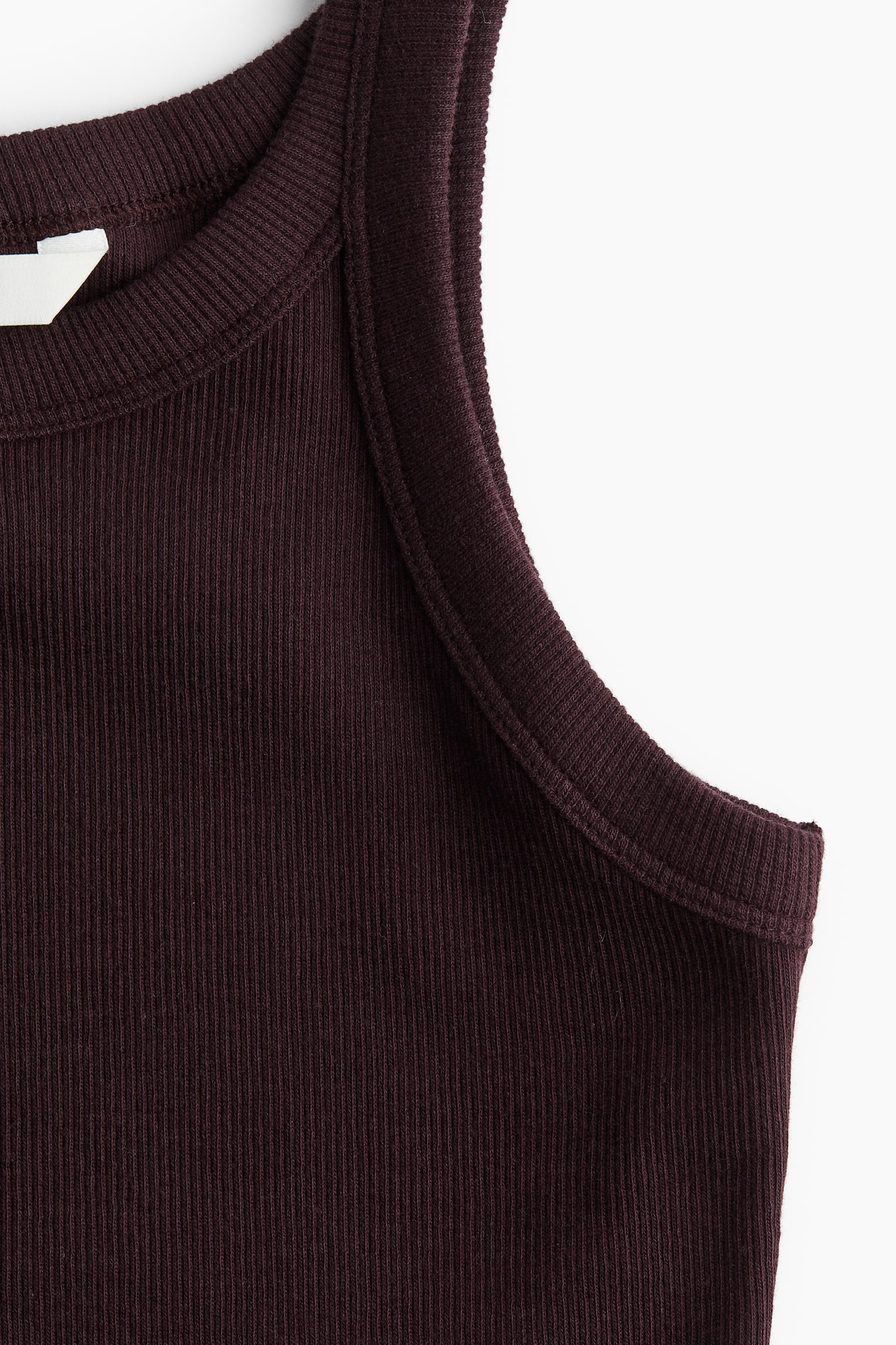 Ribbed vest top - Burgundy/Powder pink/White/Light blue striped/Dark beige/Light khaki green/Light grey marl/Black/White/Light beige/Sage green/Dusty blue/Mint green - 7