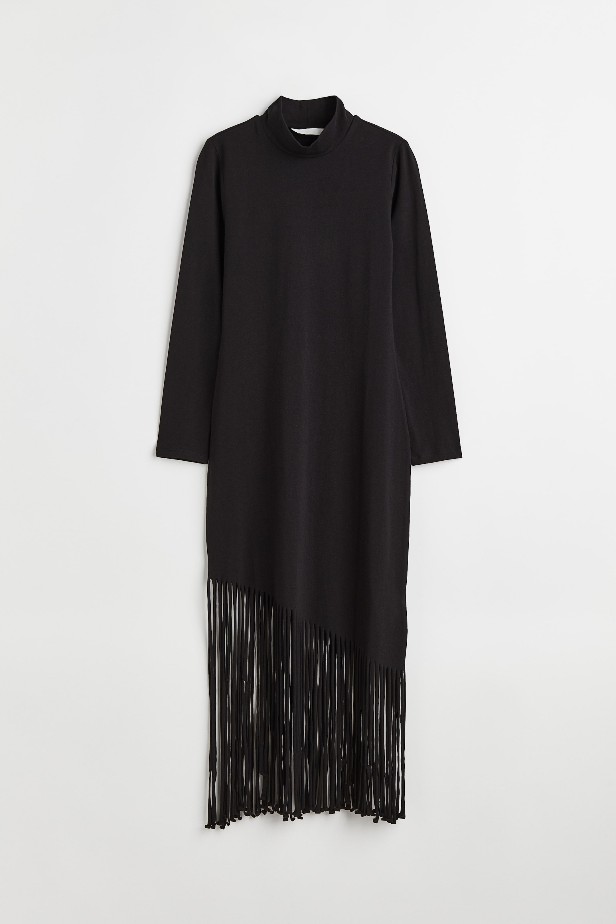 Fringe-trimmed Dress - Black - Ladies | H&M US