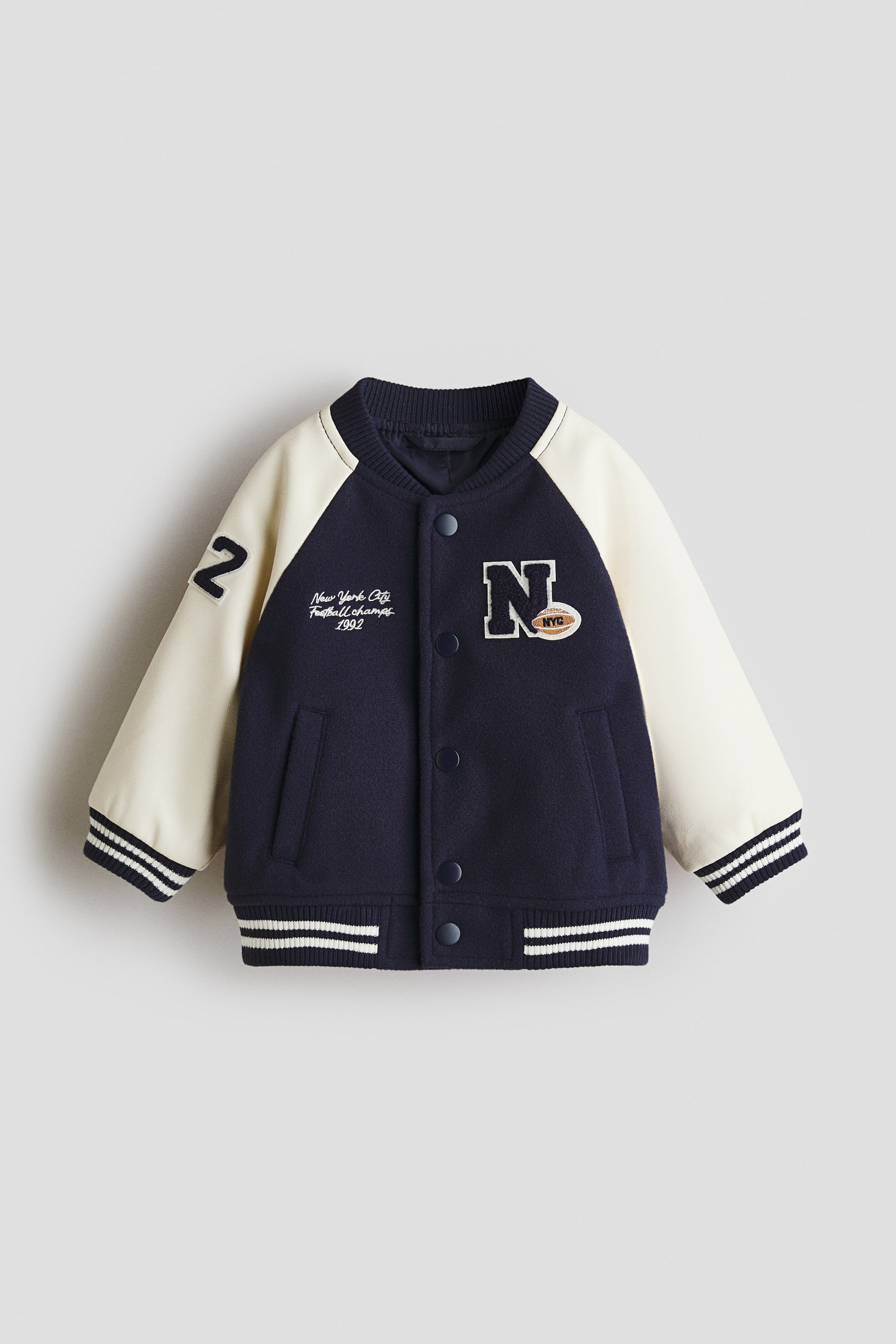 Vezi imaginea mai mare: Jachetă de baseball - Navy blue/New York City - COPII | H&M RO 1