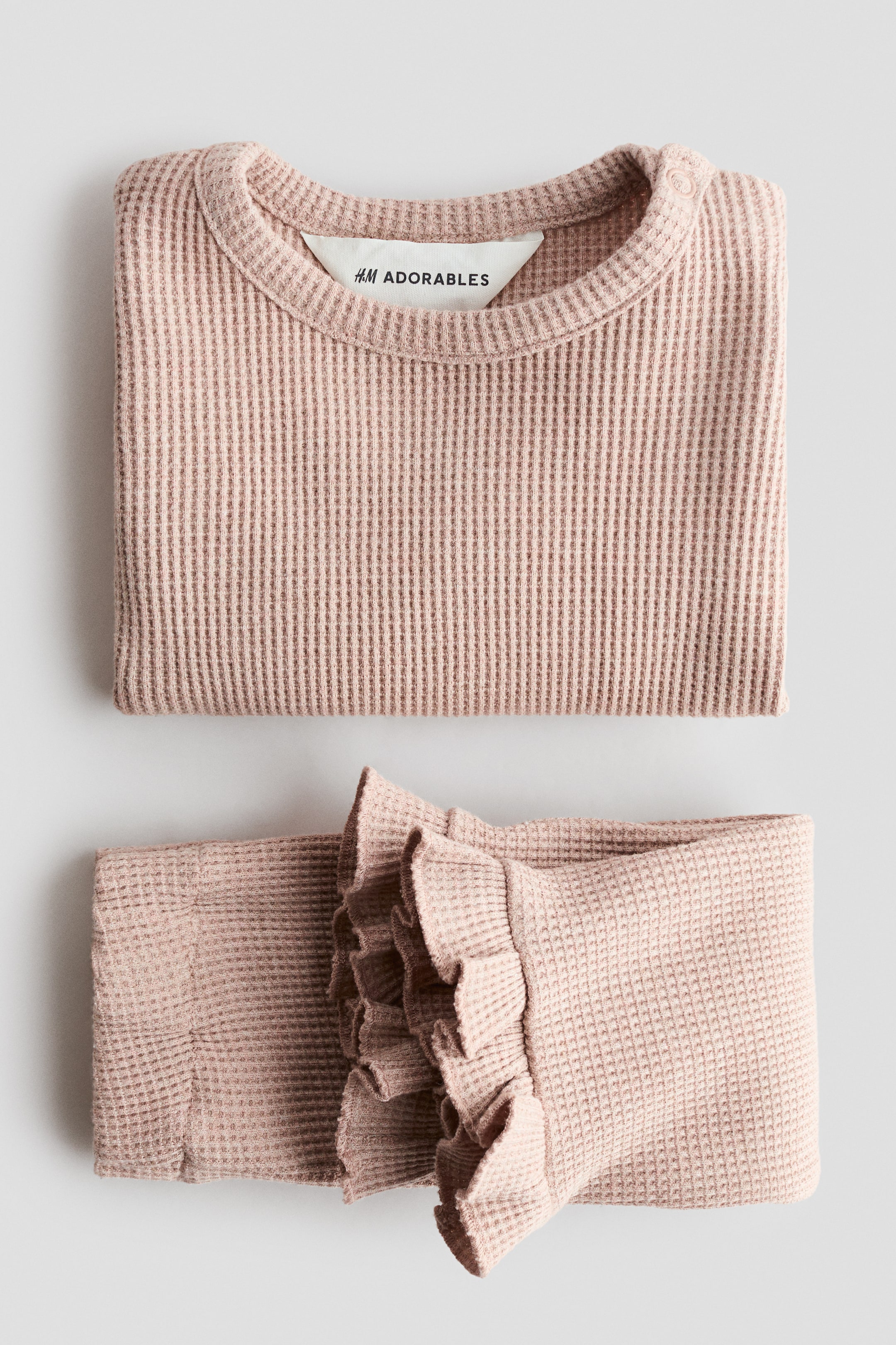Детские топы H&M 2-Piece Waffled Cotton Set — фото 4