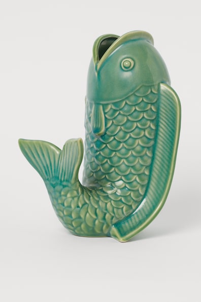 Fish-shaped vase - Green - Home All | H&M GB