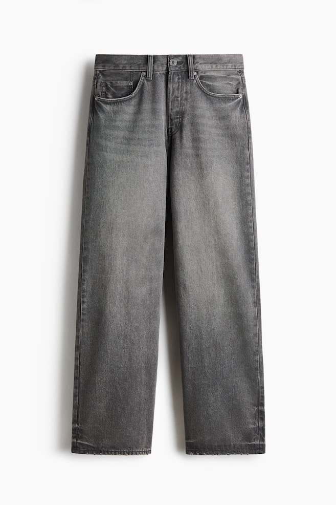 Loose Straight Jeans - Dark gray/Light denim blue/Denim blue/Denim blue/Denim blue/Denim blue/Black - 1