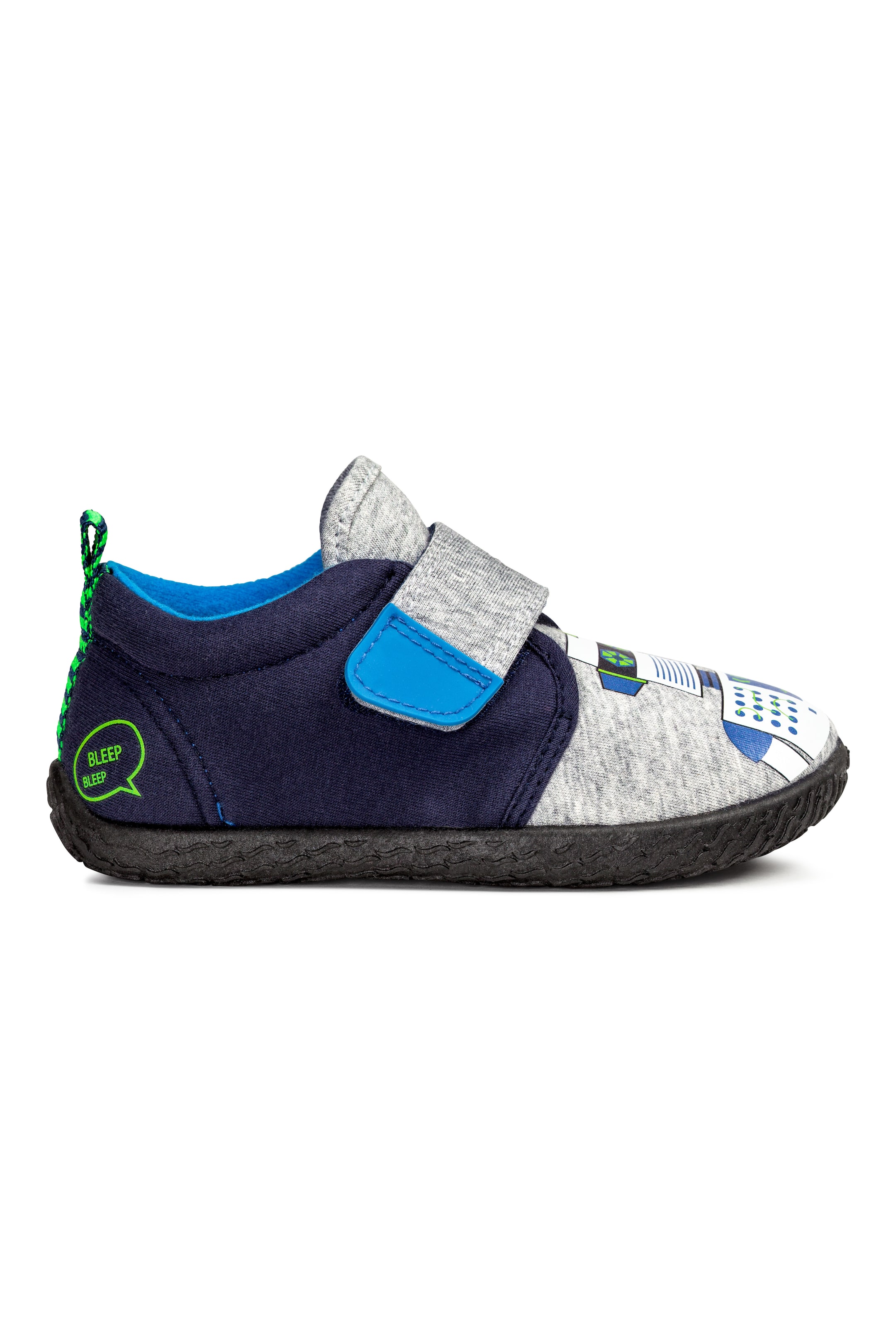 View larger image: Printed jersey slippers - Grey/Robot - Kids | H&M GB 1