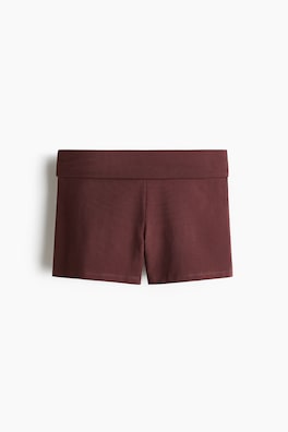 Hotpants i bomull med vikbar mudd