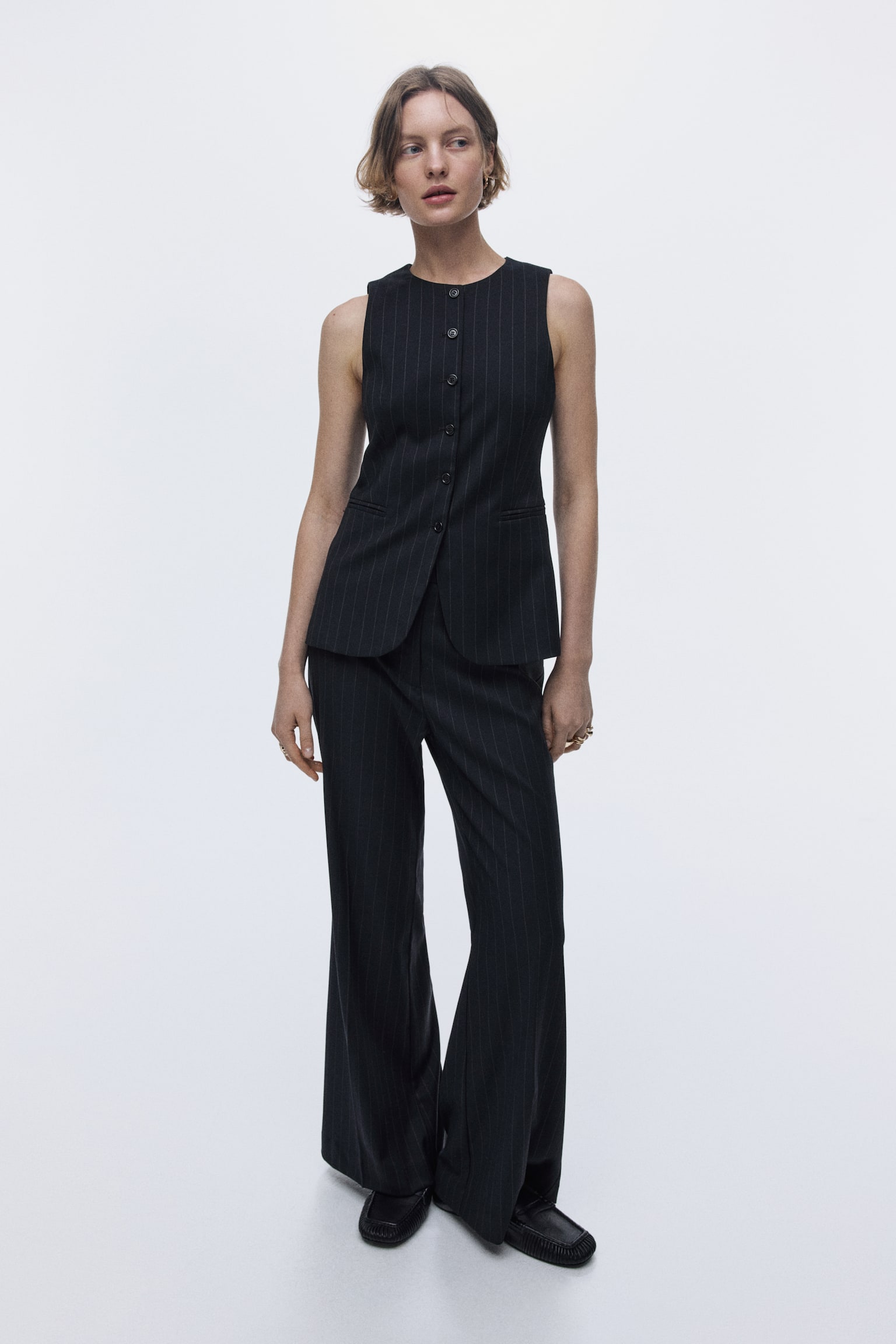 Long tailored waistcoat - Bleu marine/rayures tennis - 3