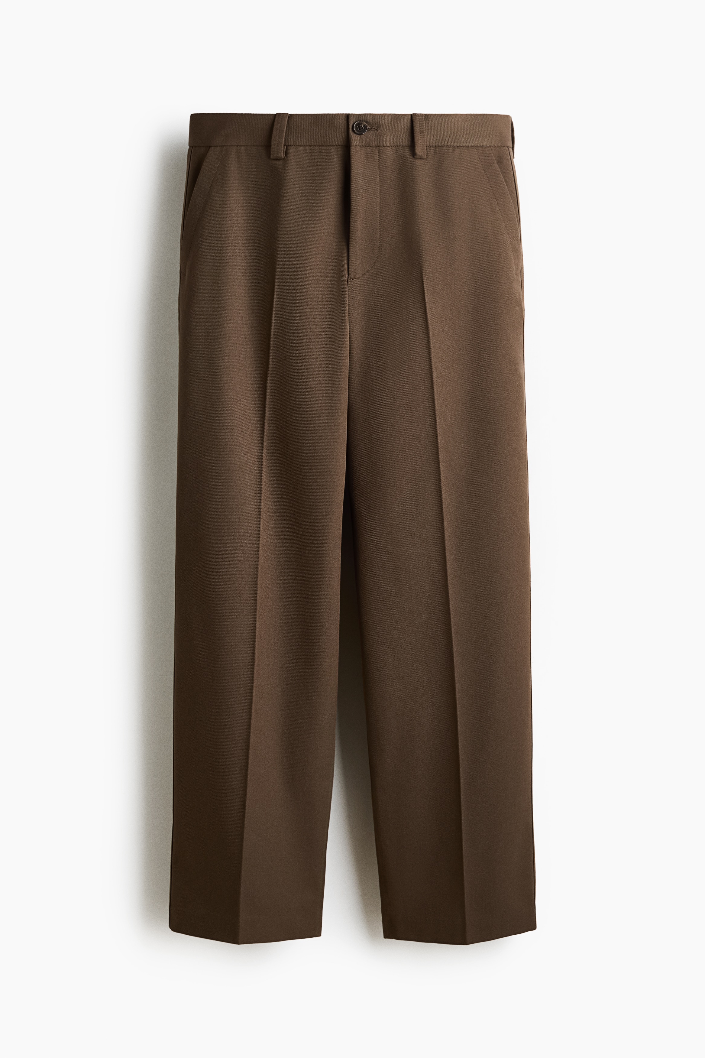 Relaxed-Fit Wide-Leg Tailored Pants - Brown/Black/Dark gray