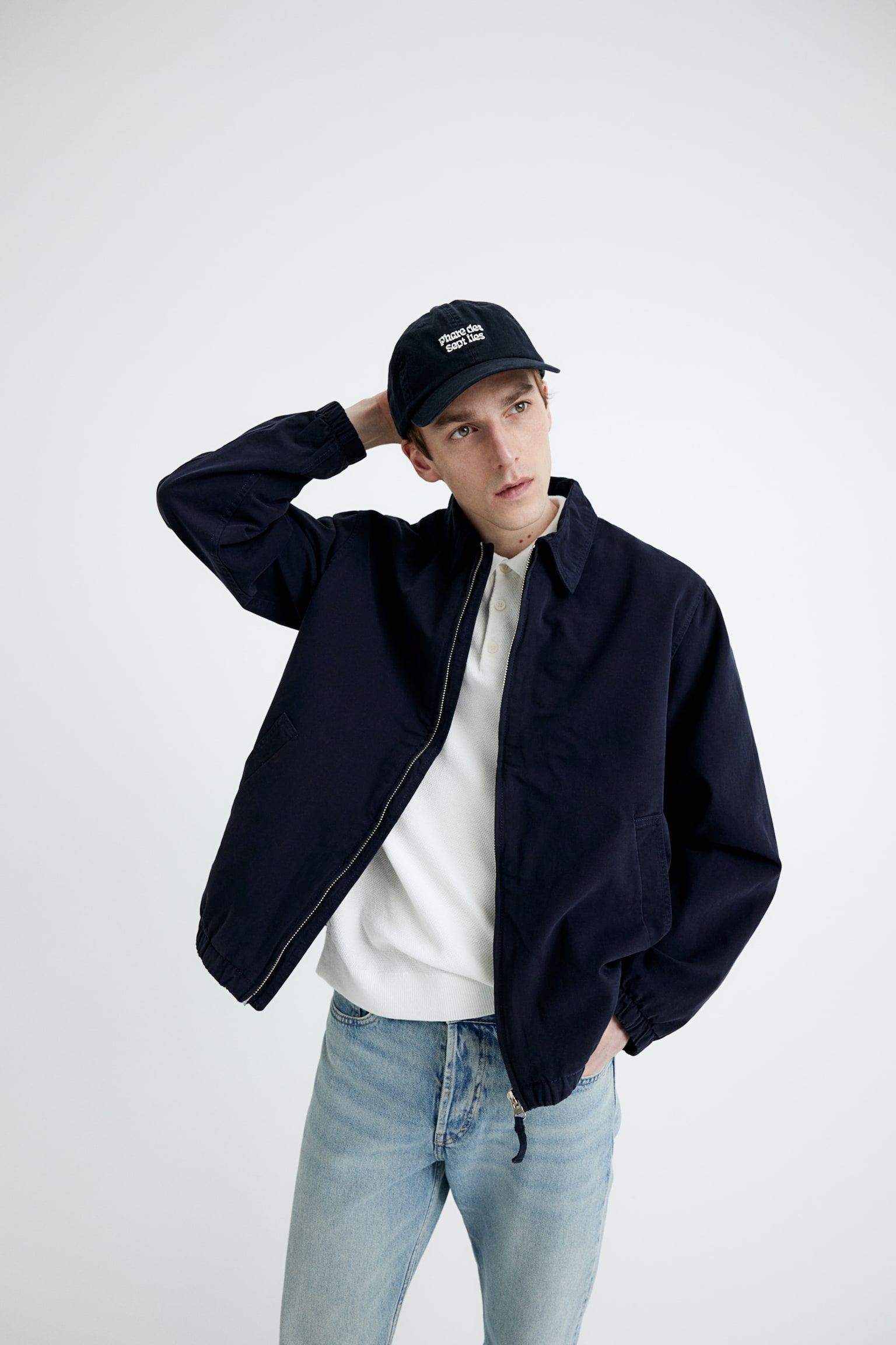 Loose Fit Twill jacket - Navy blue - 3