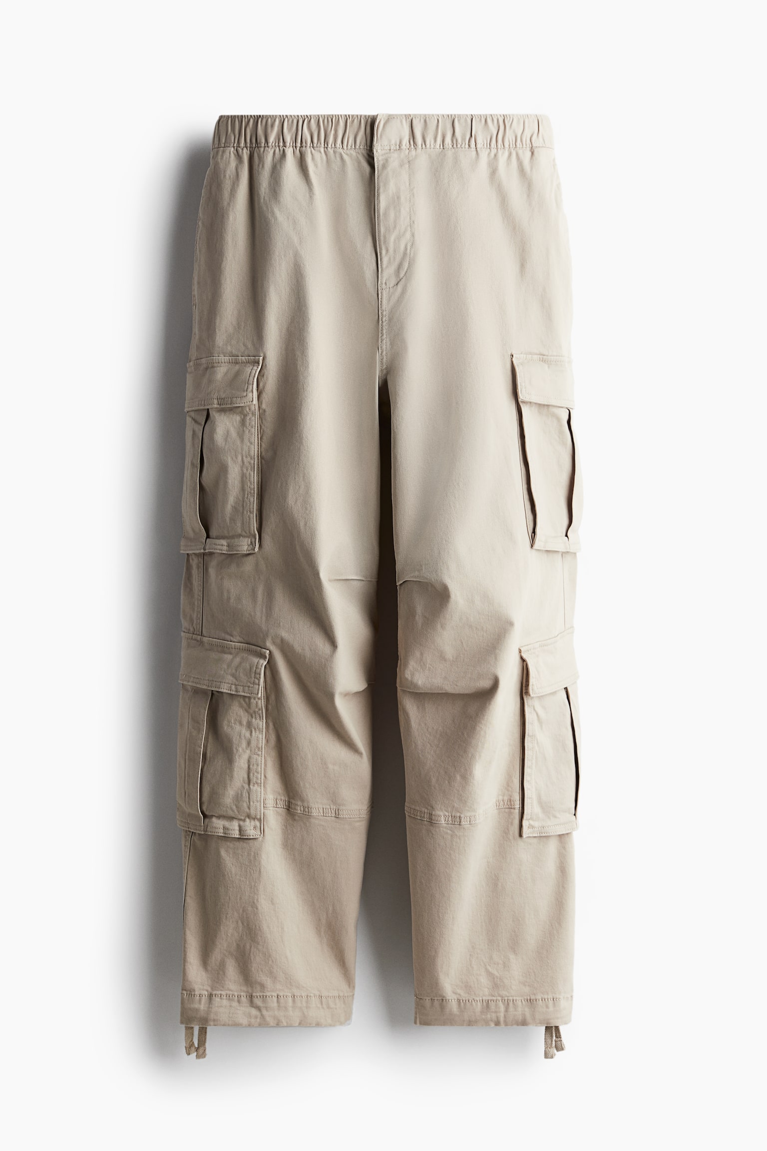 Loose Fit Cargo trousers - Light beige/Black - 2