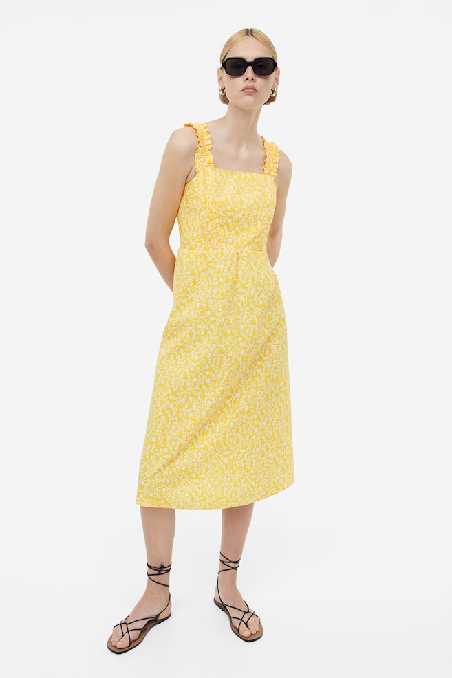 Patterned dress - Yellow/Floral/Bright blue/Patterned - 1