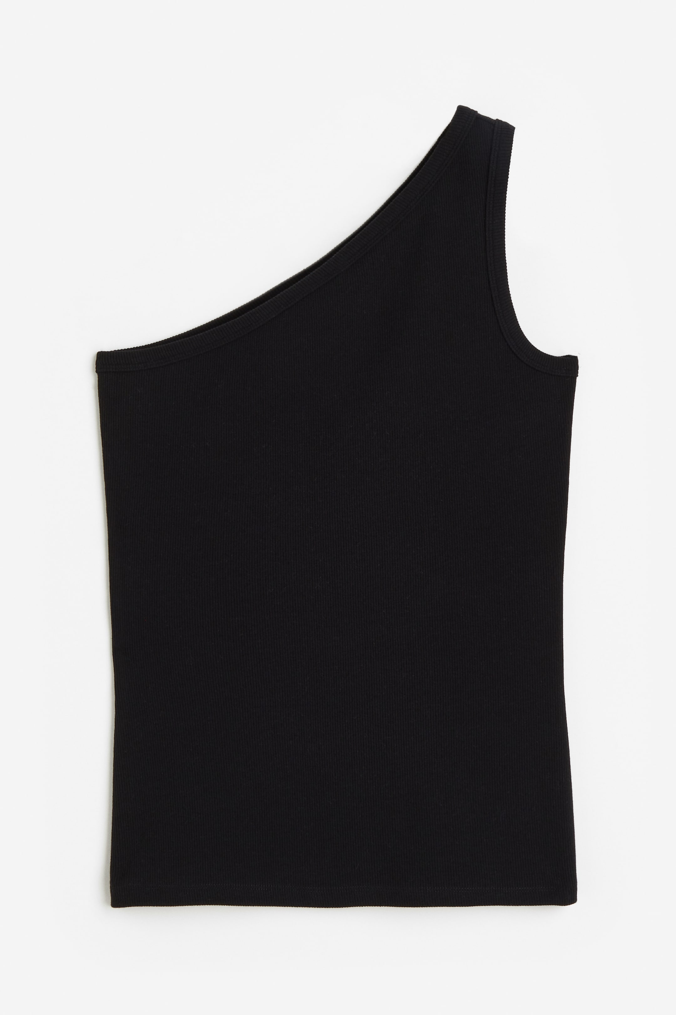 Ribbed One-shoulder Top