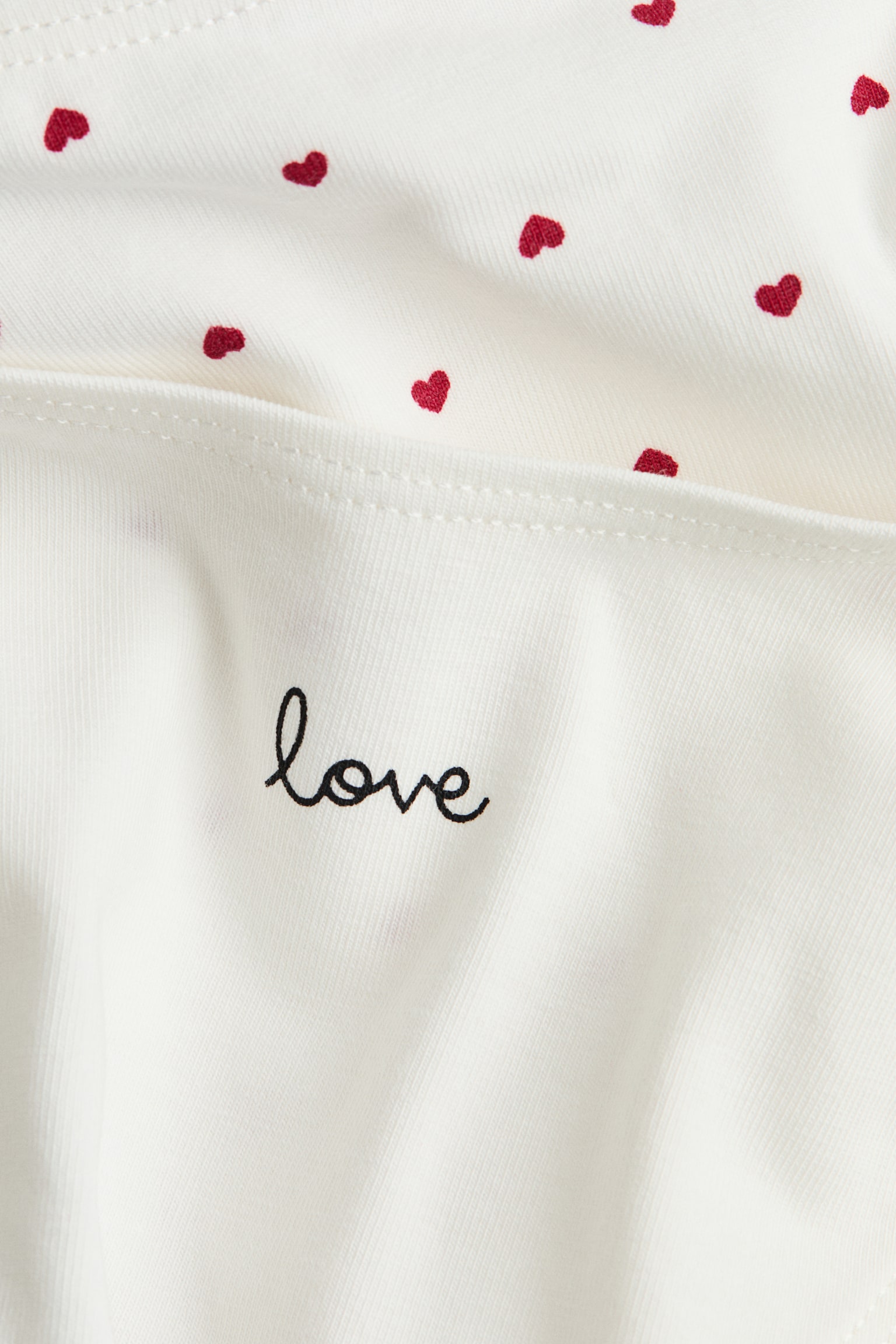 Bawełniane figi thong 5-pak - Biały/Serca/Ciemnobrązowy/Panterka/Czarny/Brzoskwiniowy/Ciemnoszary/Biały/Love - 2