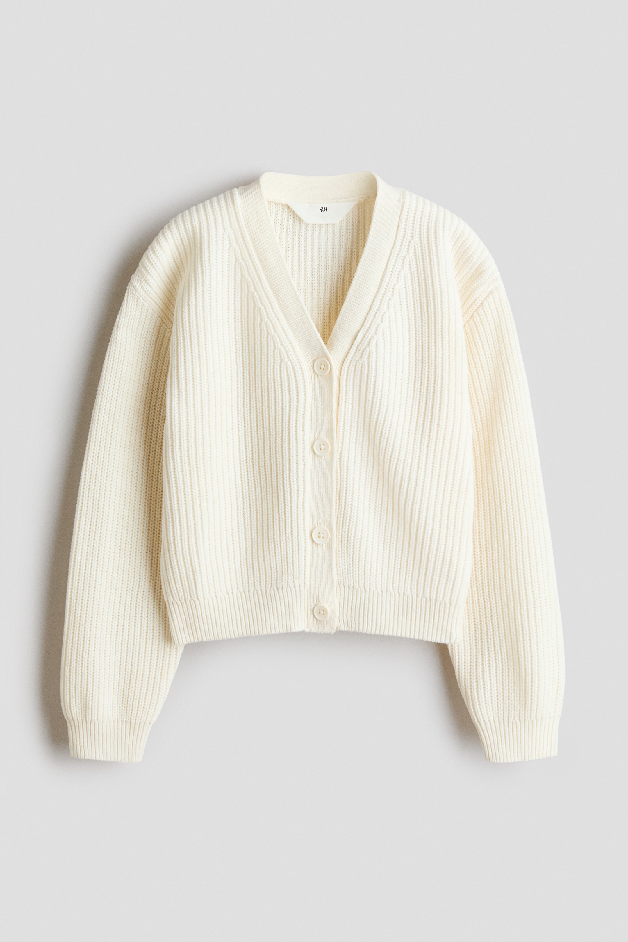 View larger image: Rib-knit cardigan - Cream - Kids | H&M 1