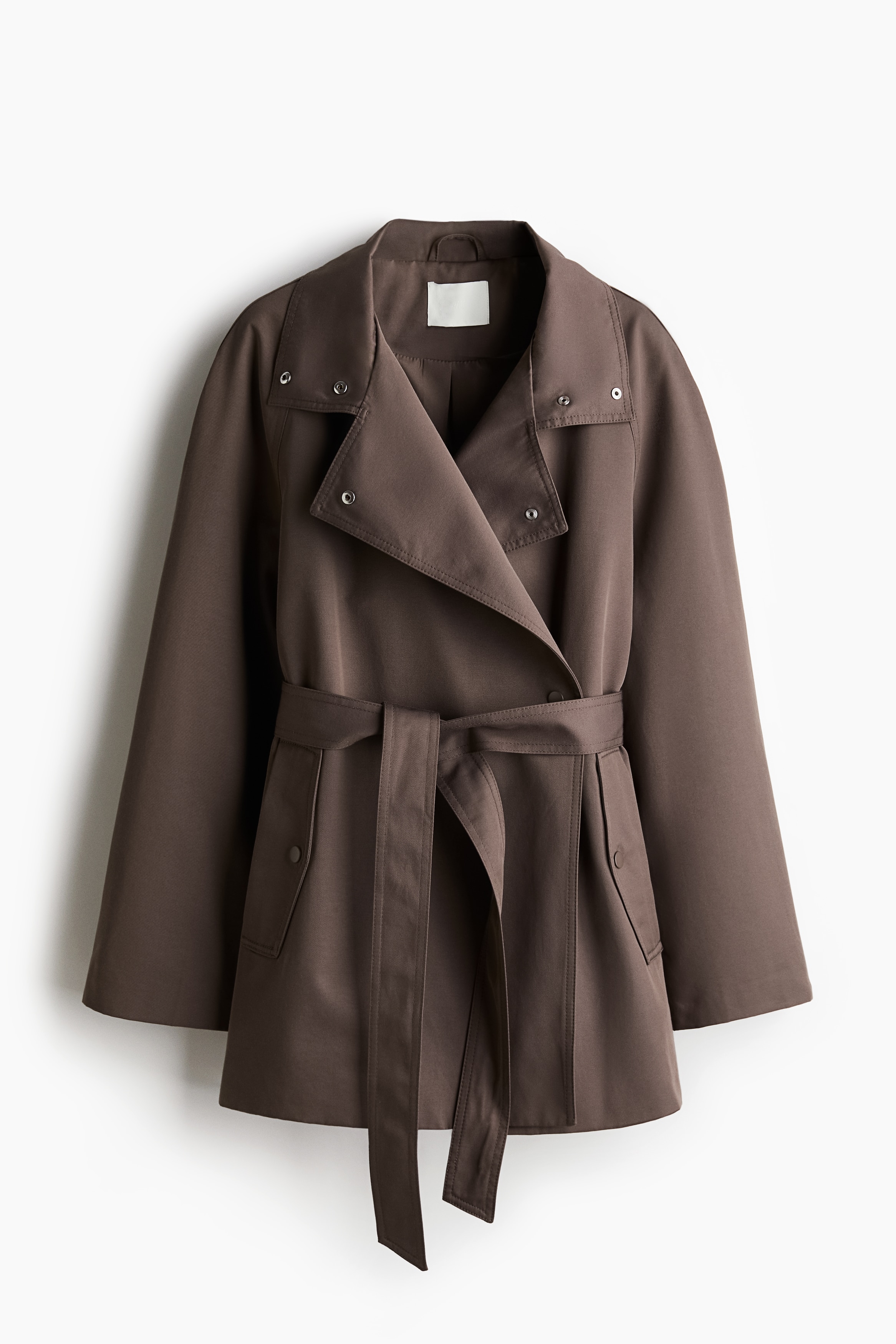 Women's Taupe foncé Short Trench Coat | H&M CA