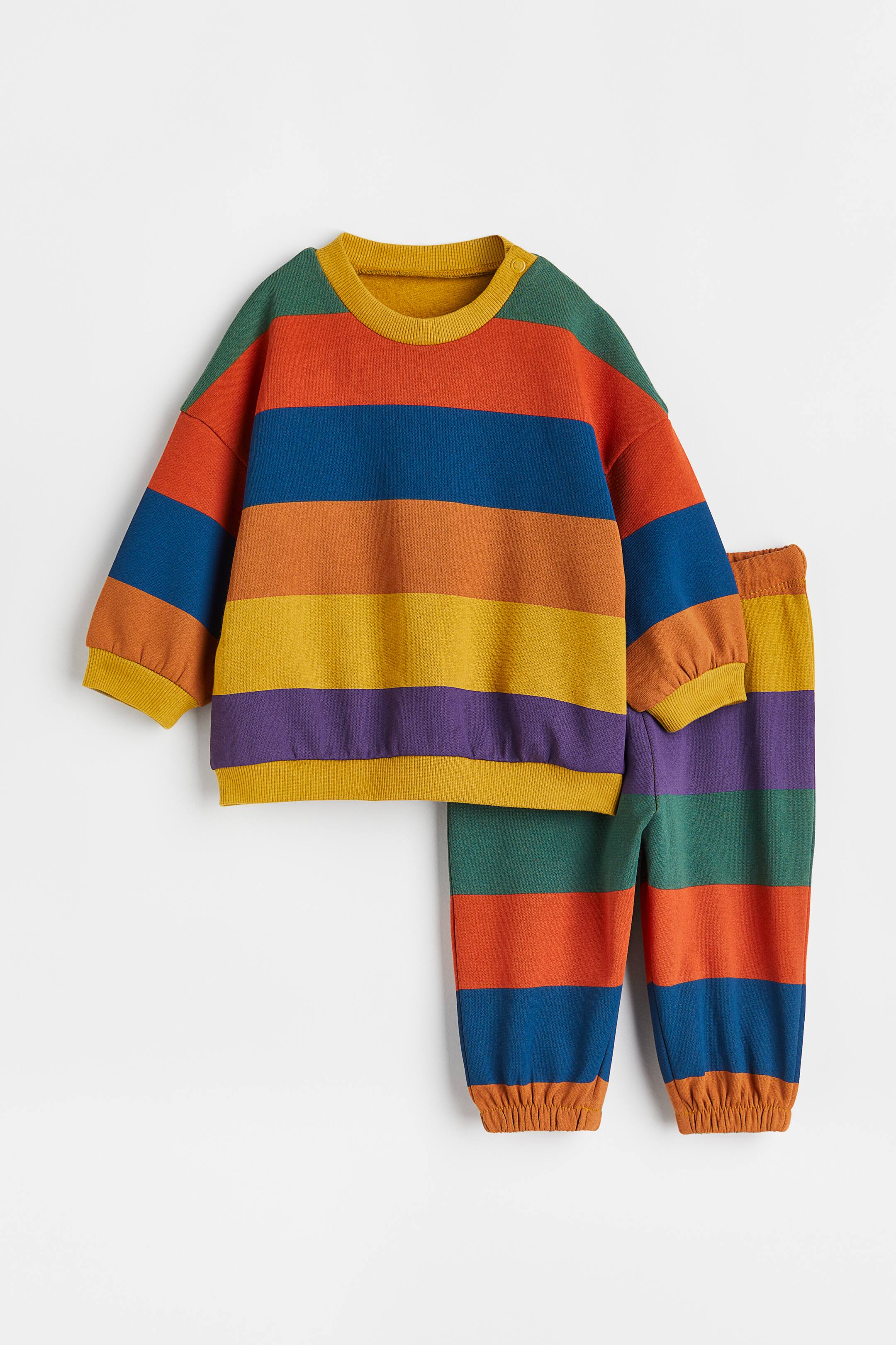 查看大圖: 2件組運動套裝 - 橘色/拼色 - Kids | H&M 1