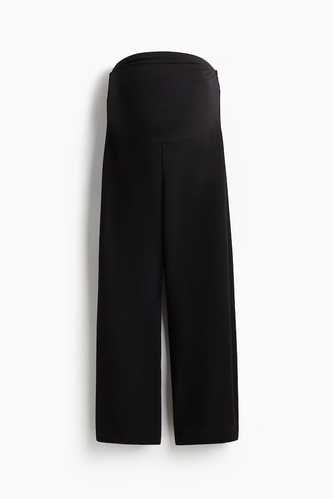 MAMA Ankle-length interlock trousers - Siyah - 1