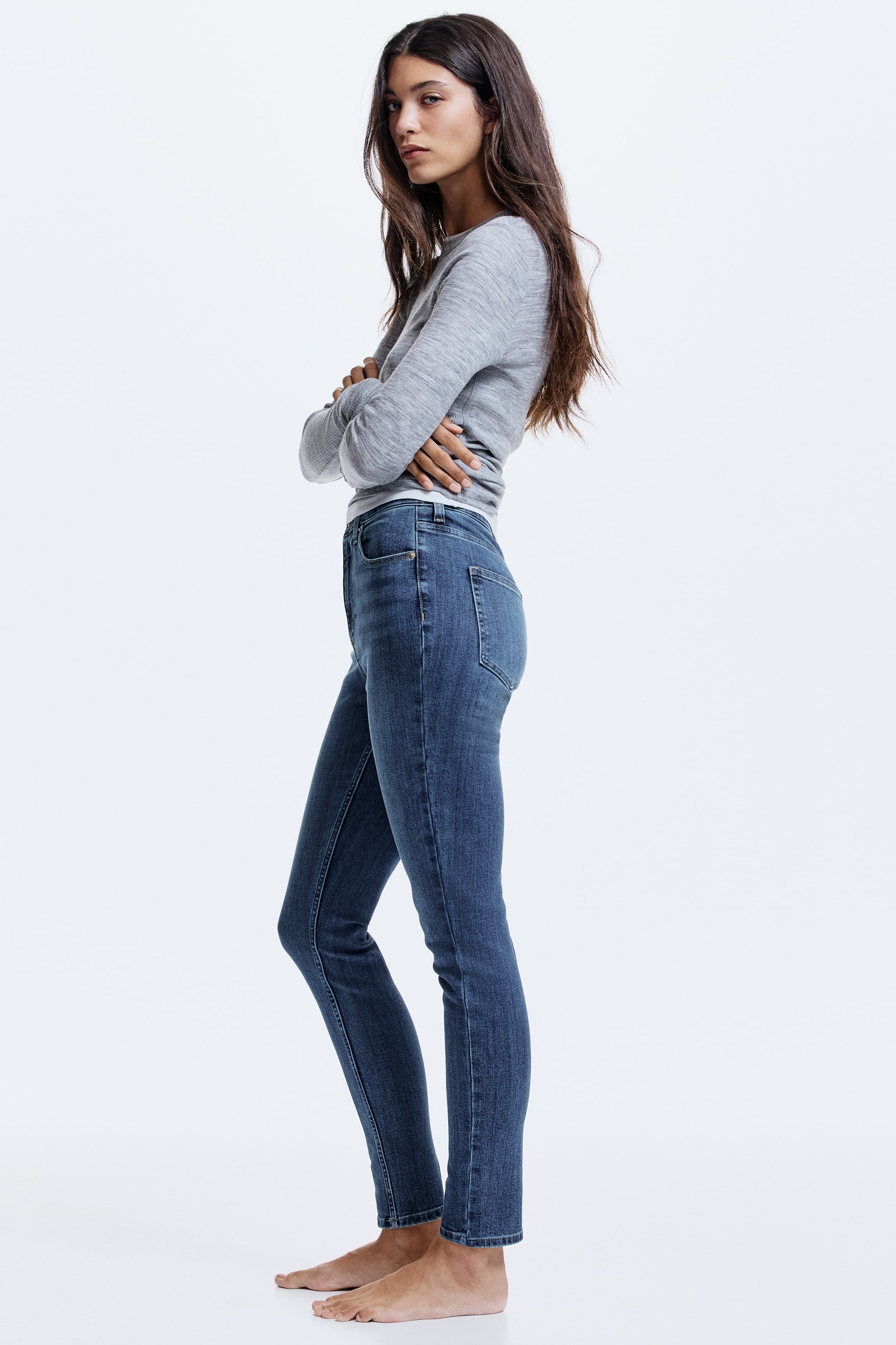 View larger image: Skinny High Jeans - Denim blue - Ladies | H&M GB 3