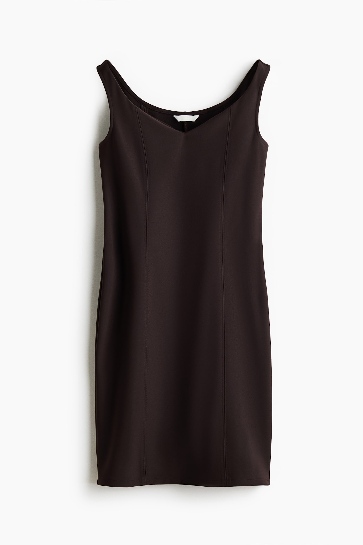 Женское платье H&M Off-the-Shoulder Jersey Dress, цвет: Тёмный коричневый — фото 1